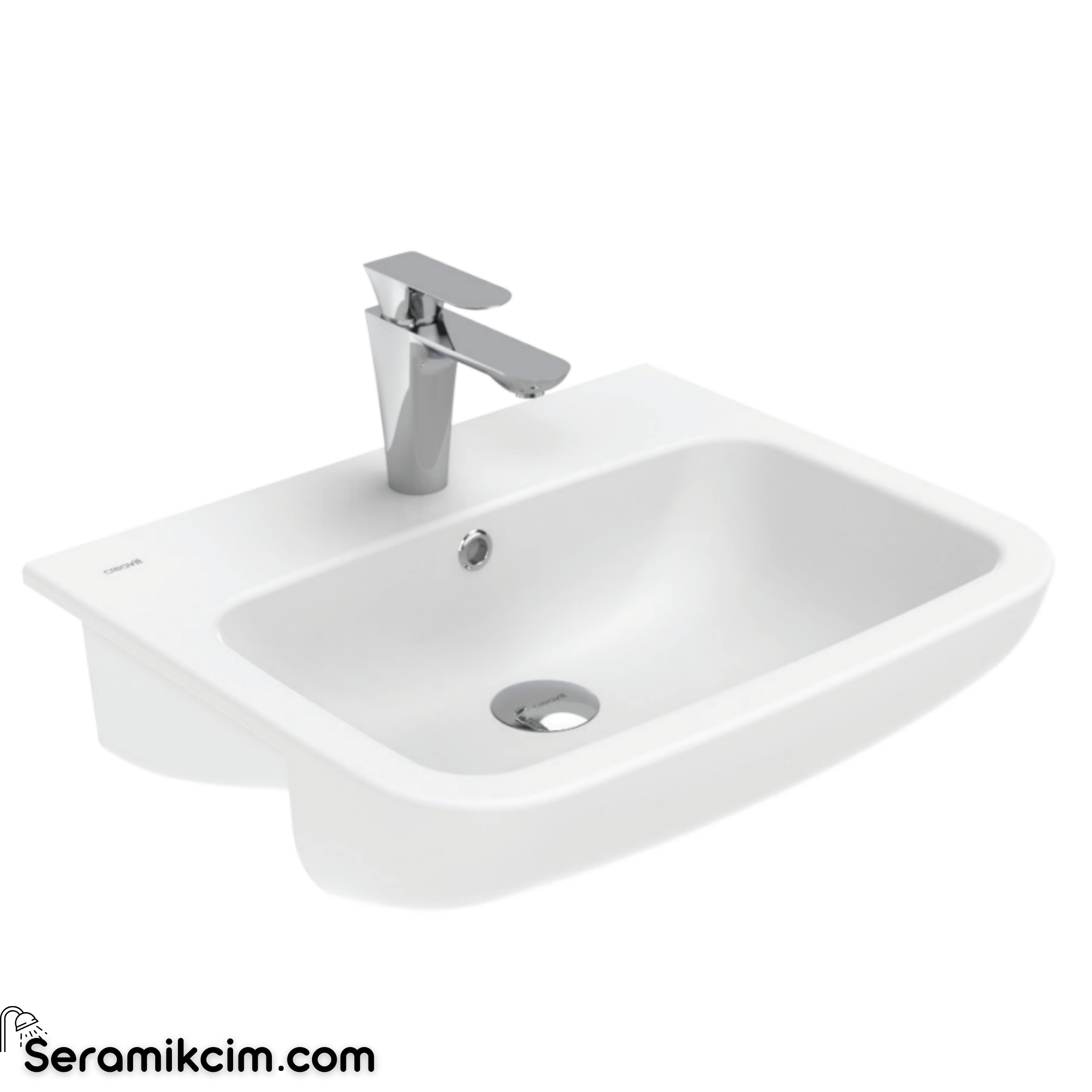 Creavit Ness Yarım Tezgah Lavabo 55 cm Extra Beyaz NS055-00CB00E-0000