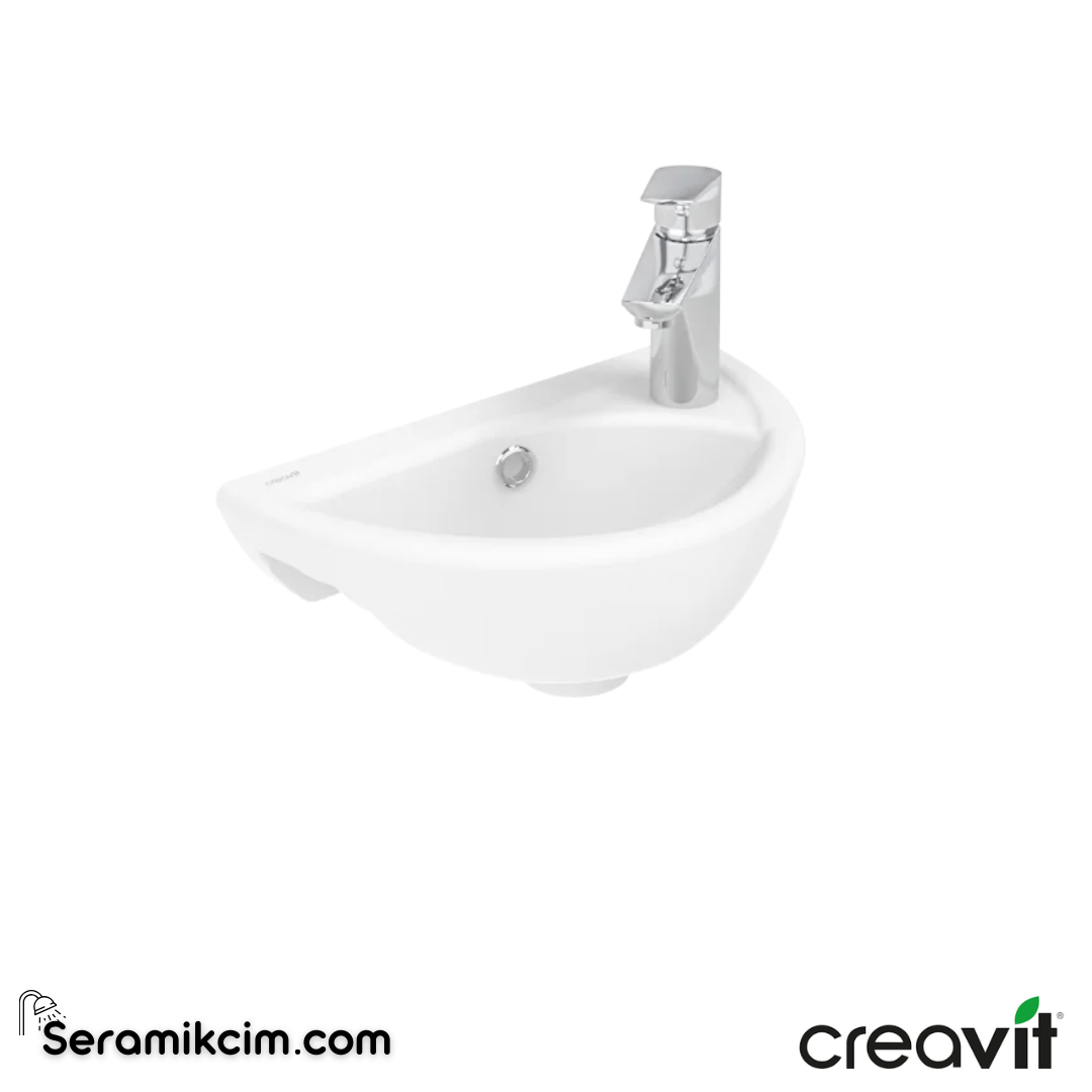 Creavit Oval Labavo 23*39 cm Delikli Extra Beyaz TP040-00CB00E-0000 - TP040-00CB00E-0000