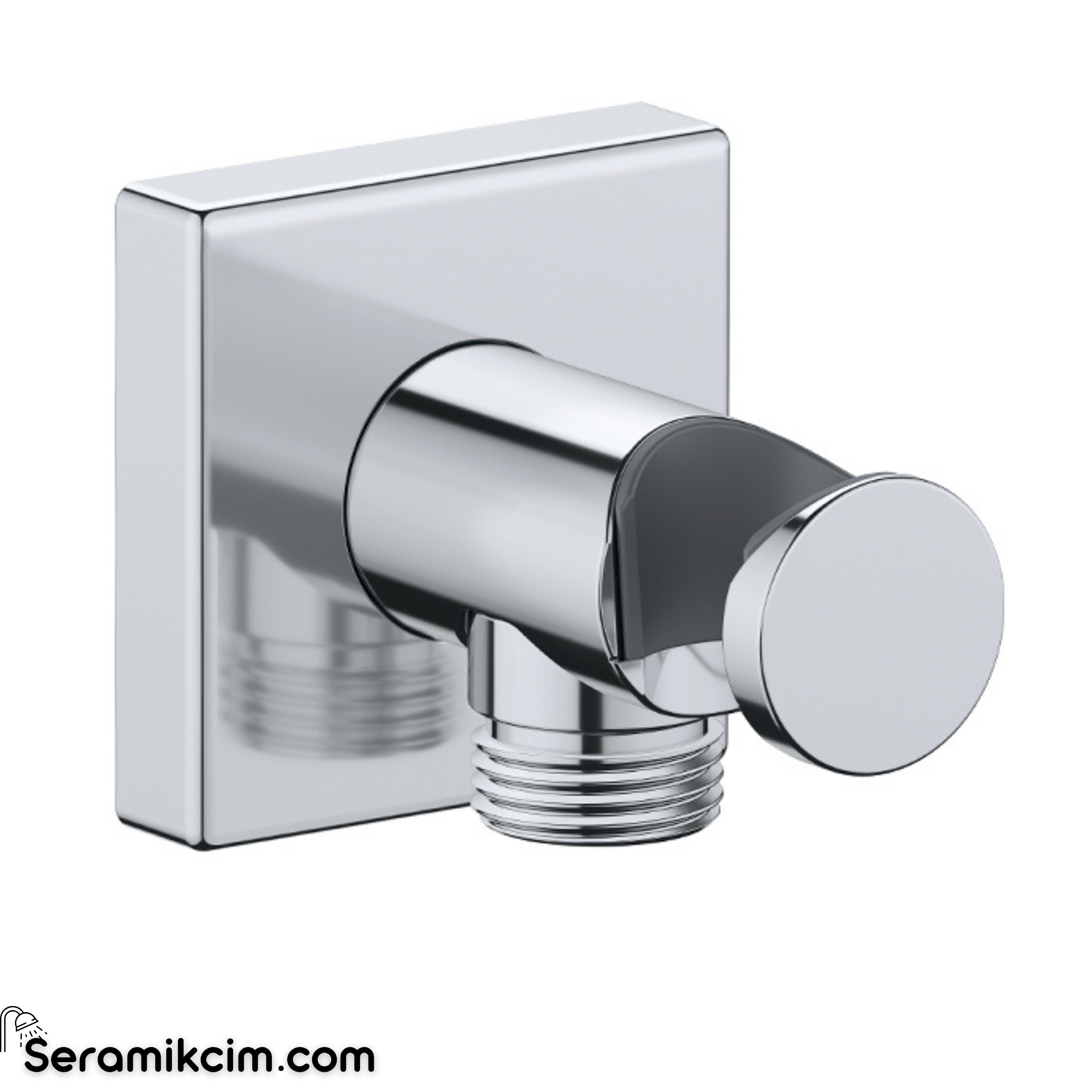 Duravit Ankastre El Duşu Çıkışı Askı, Kare Rozetli Krom UV0630010010