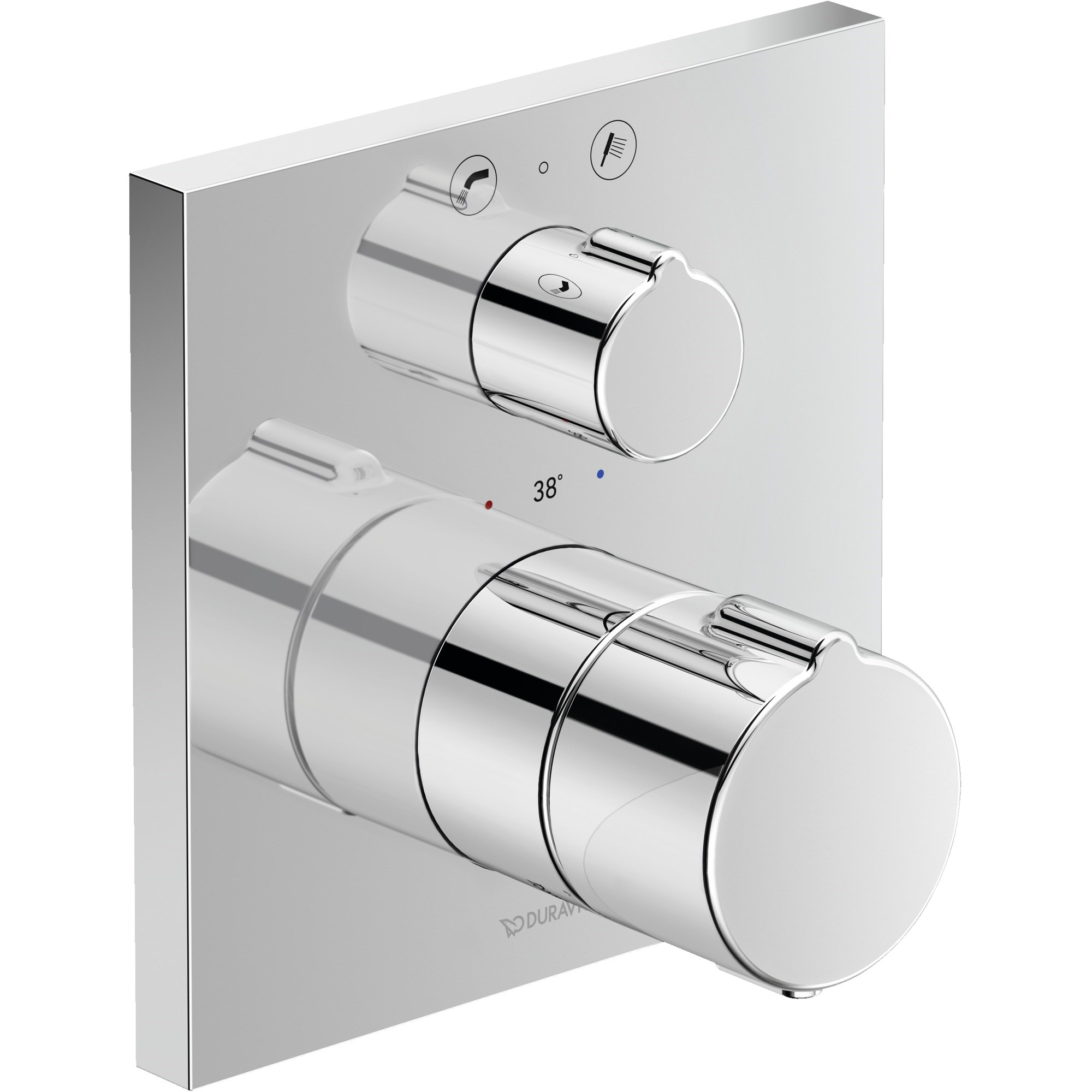 Duravit C.1 Ankastre Termostatik Banyo Bataryası 2 Yollu (Sıva Üstü Grubu) Krom C15200017010