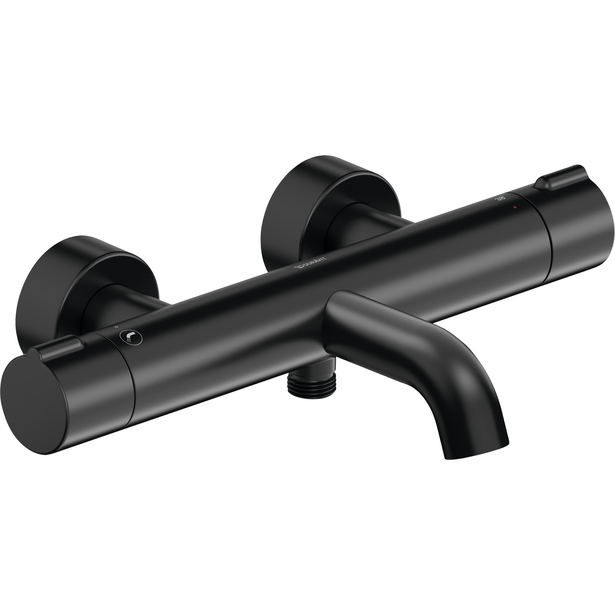 Duravit C.1 Sıva Üstü Termostatik Küvet Bataryası 2 Çıkışlı Mat Siyah C15220000046
