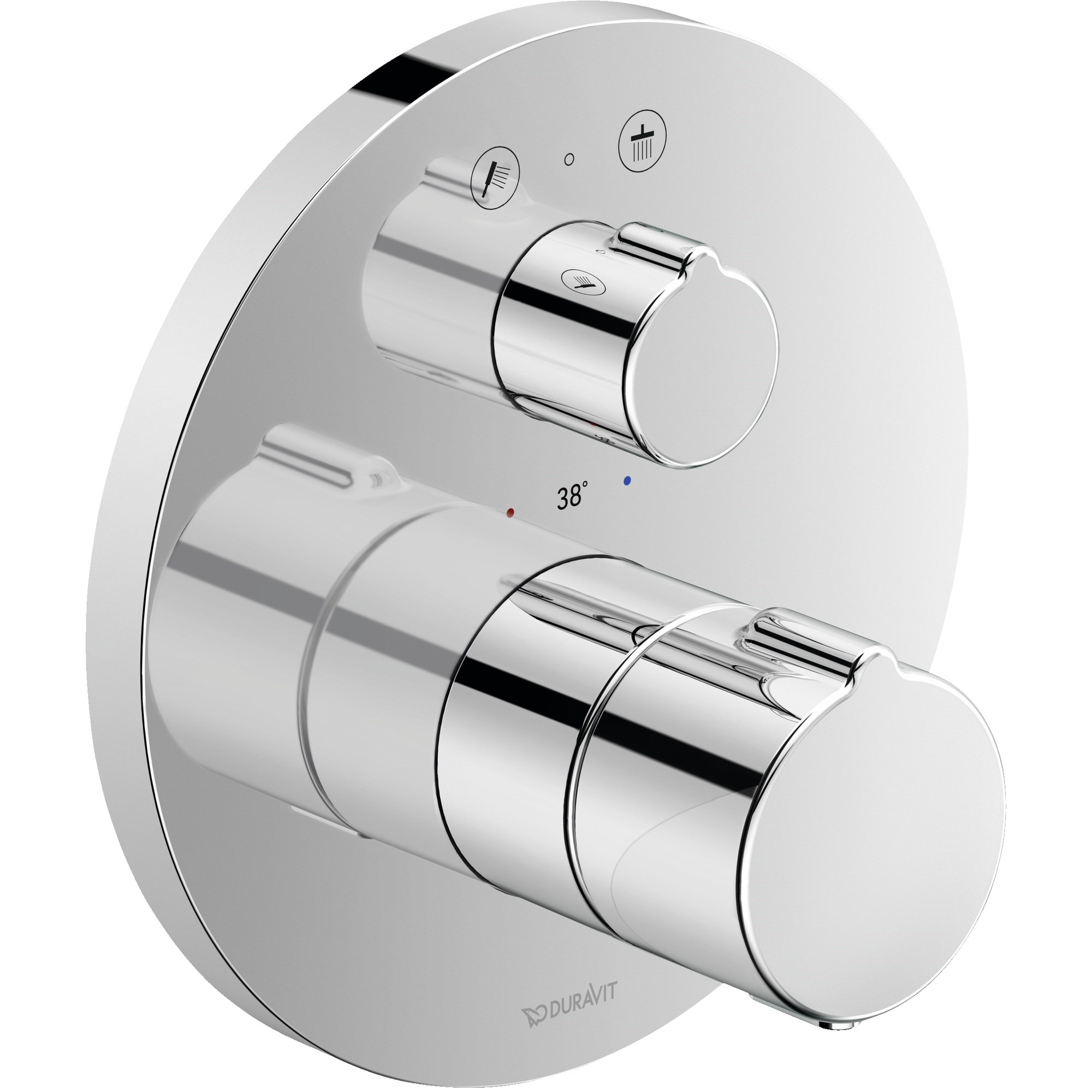 Duravit C.1 Ankastre Termostatik Banyo Bataryası 2 Yollu (Sıva Üstü Grubu) Krom C14200014010