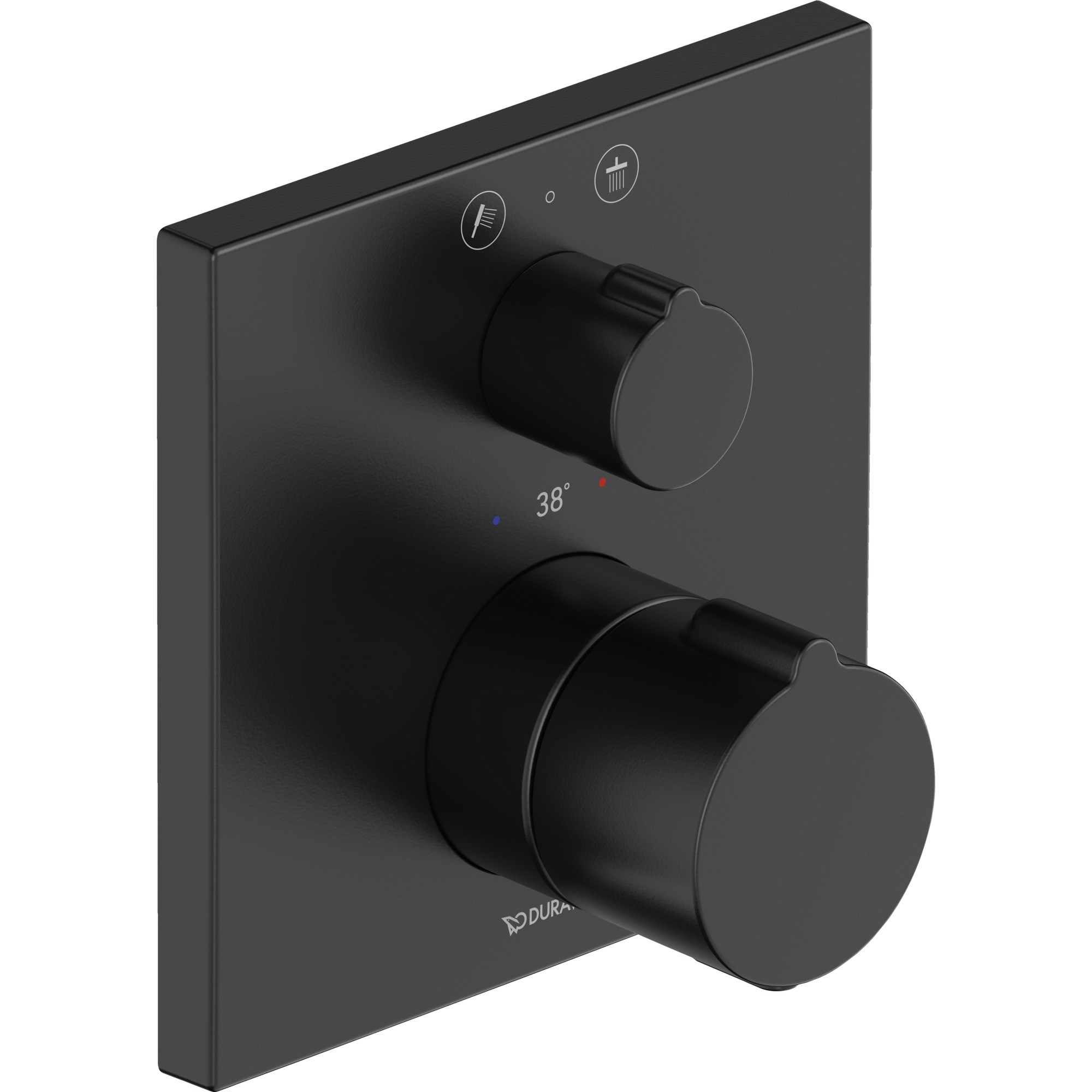 Duravit C.1 Ankastre Termostatik Banyo Bataryası 2 Yollu (Sıva Üstü Grubu) Mat Siyah C14200013046