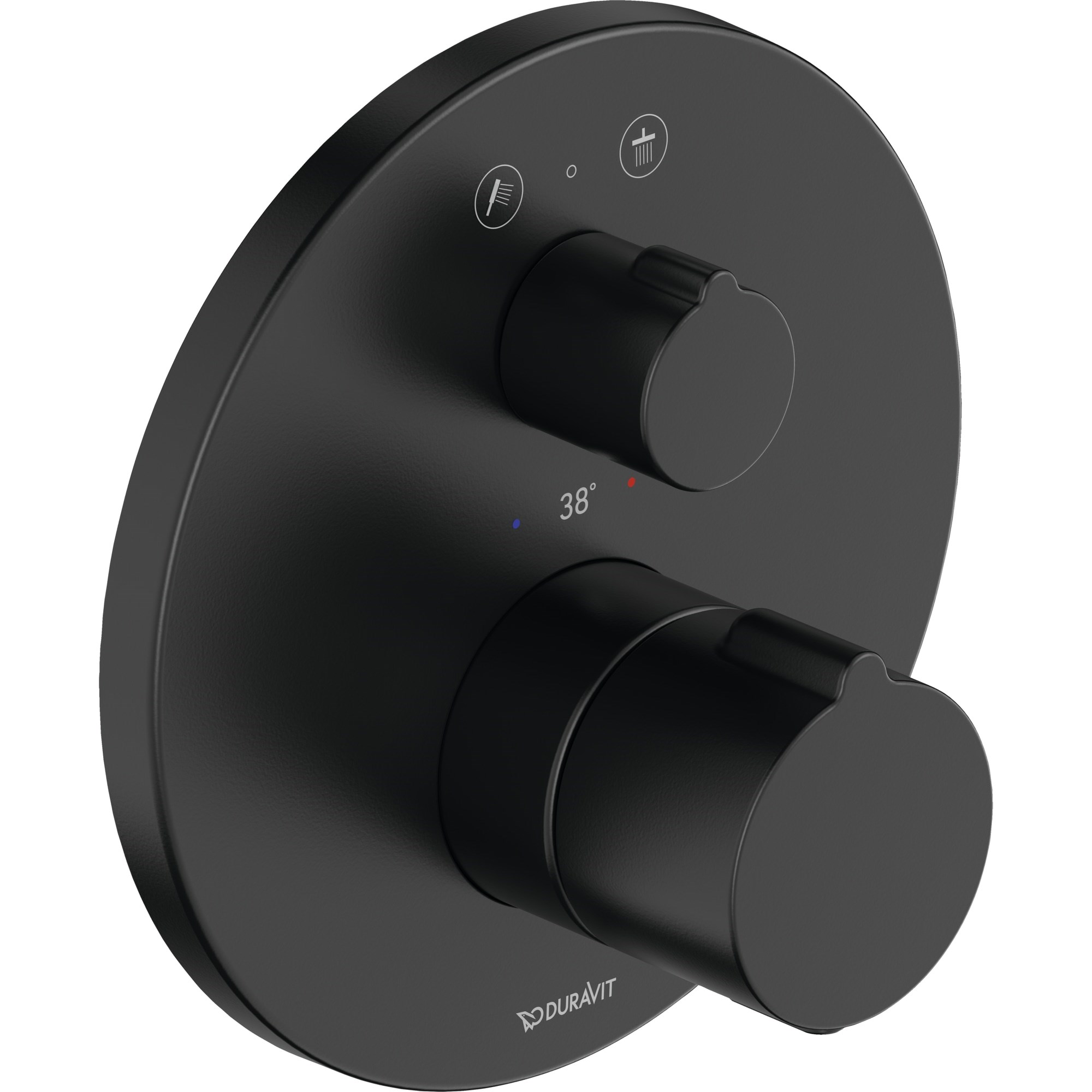 Duravit C.1 Ankastre Termostatik Banyo Bataryası 2 Yollu (Sıva Üstü Grubu) Mat Siyah C14200014046