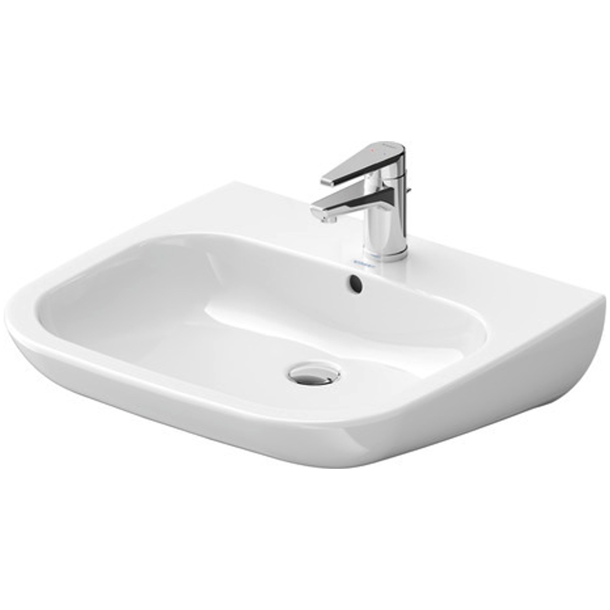 Duravit D-Code Engelli Kullanımına Uygun Lavabo 60x55,5 cm Parlak Beyaz 23126000002