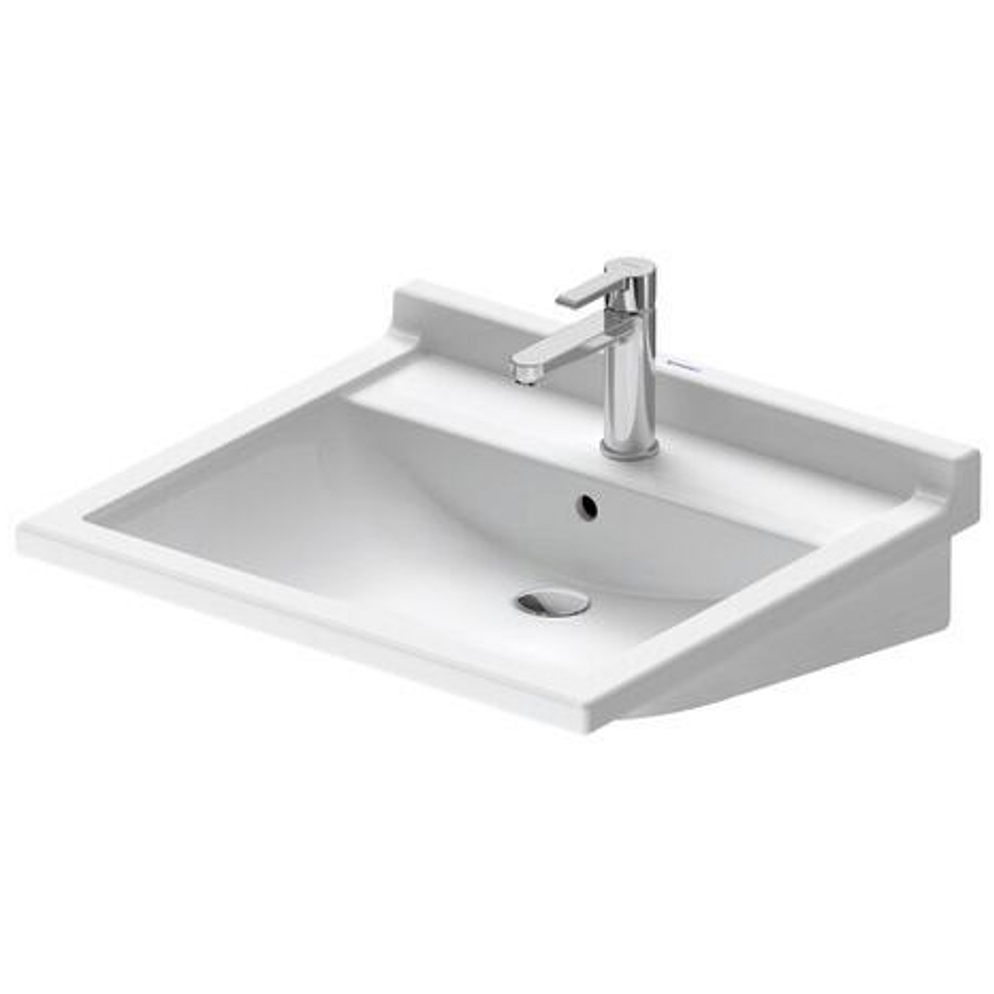 Duravit Starck 3 Engelli Kullanımına Uygun Lavabo 60x54,5 cm Parlak Beyaz 0309600000