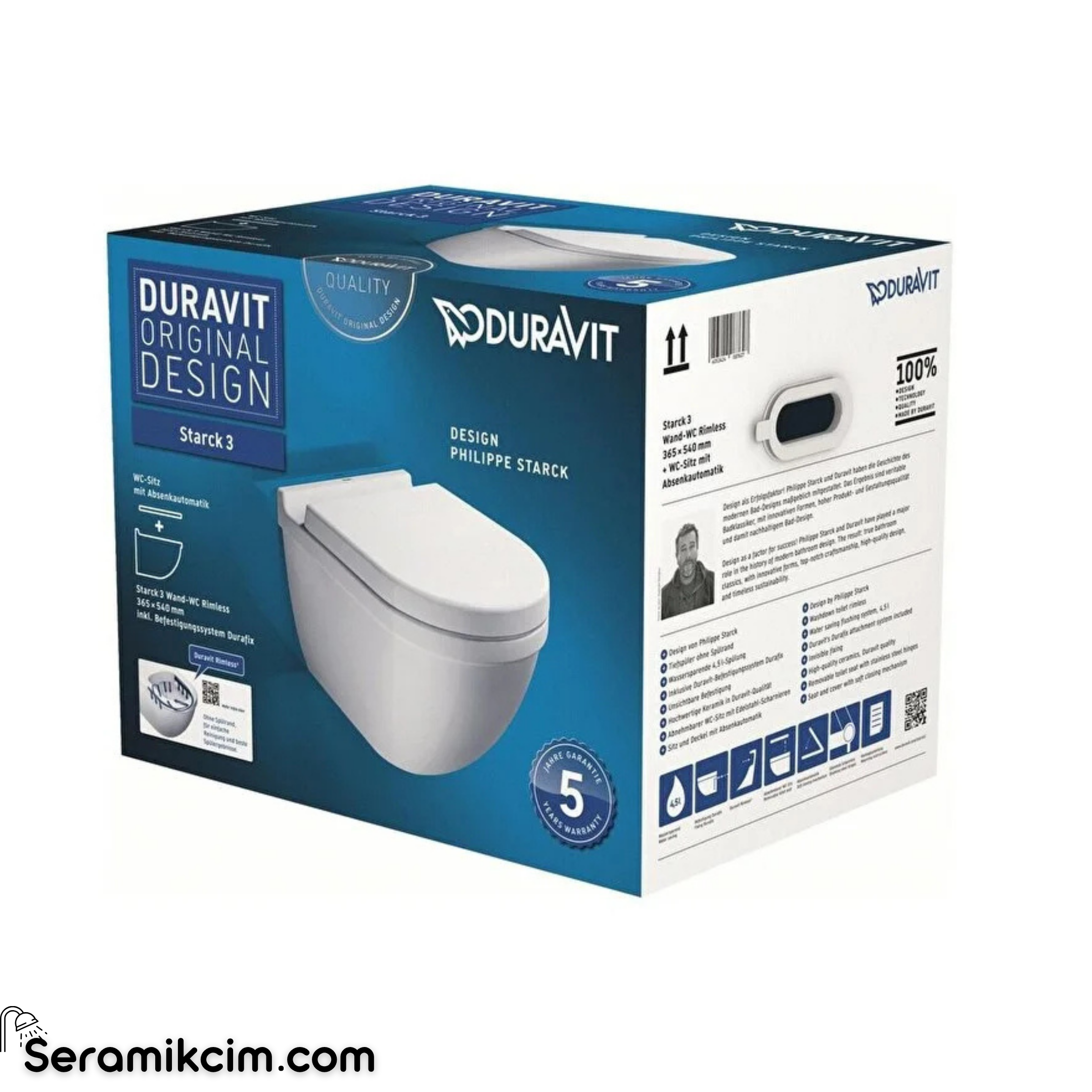 Duravit Starck 3 Rimless® Asma Klozet Seti 45273900A1