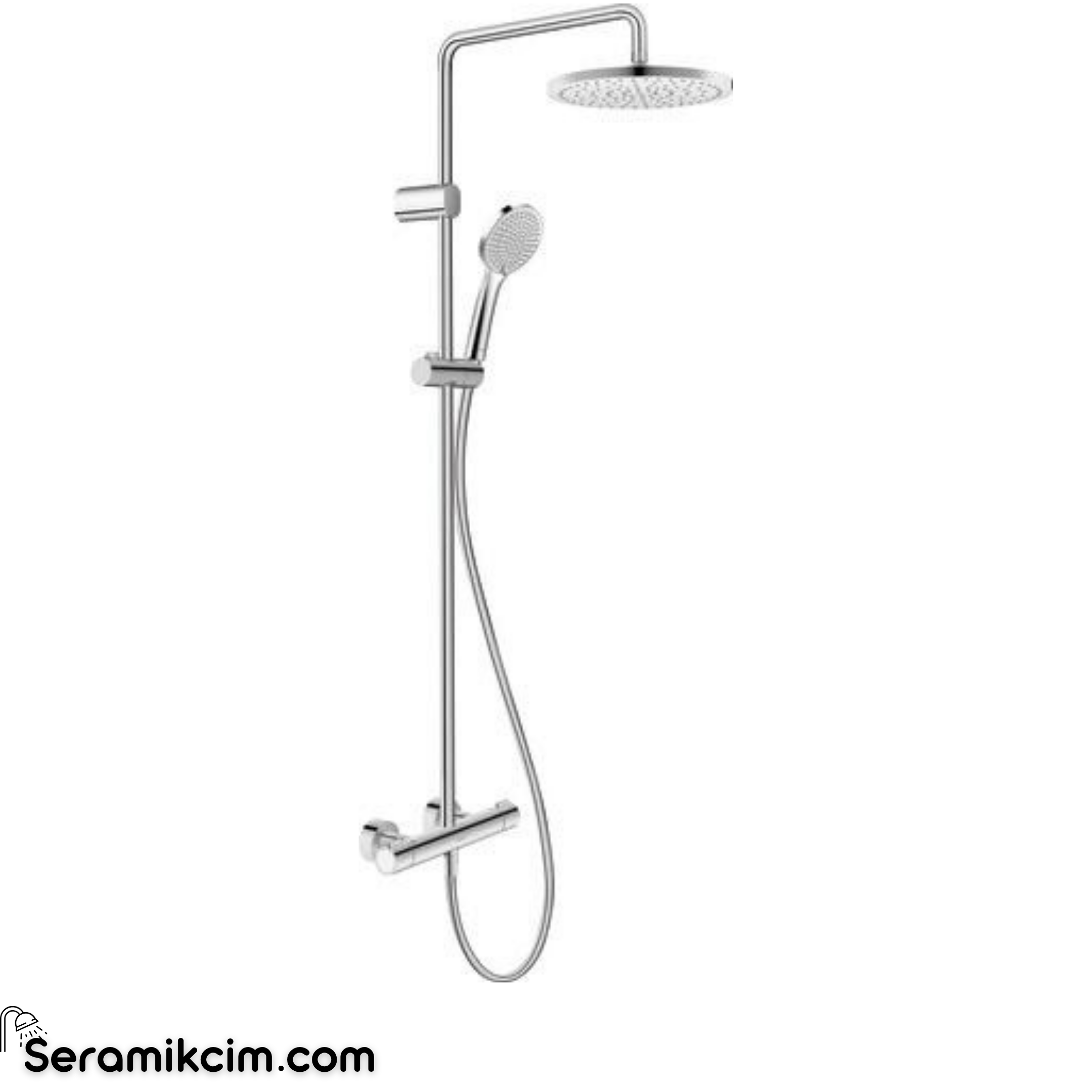 Duravit TH 1000 Termostatik Duş Bataryalı Duş Sistemi Krom TH4282008010
