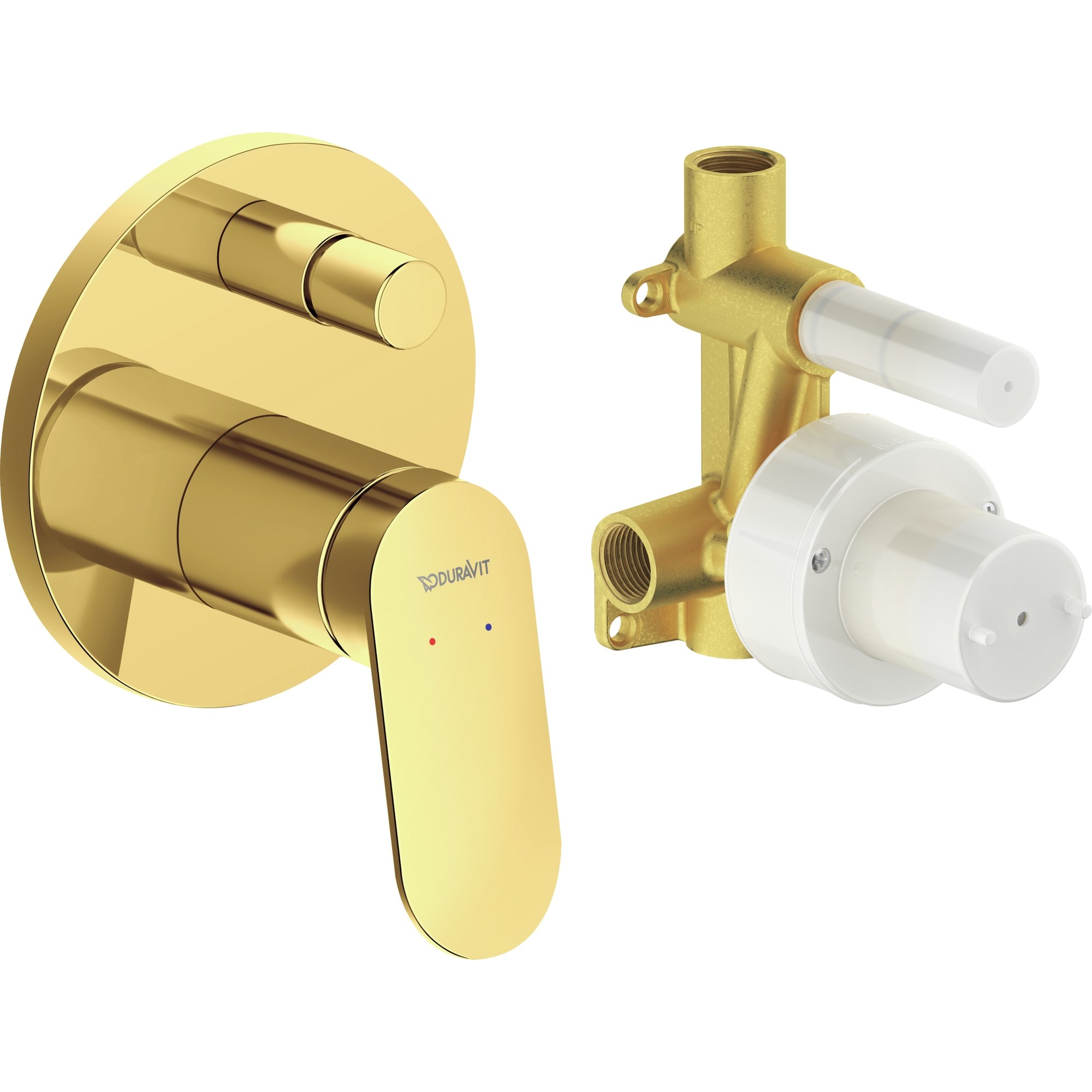 Duravit Wave Ankastre Batarya Seti 2 Çıkışlı Parlak Altın WA4210008034