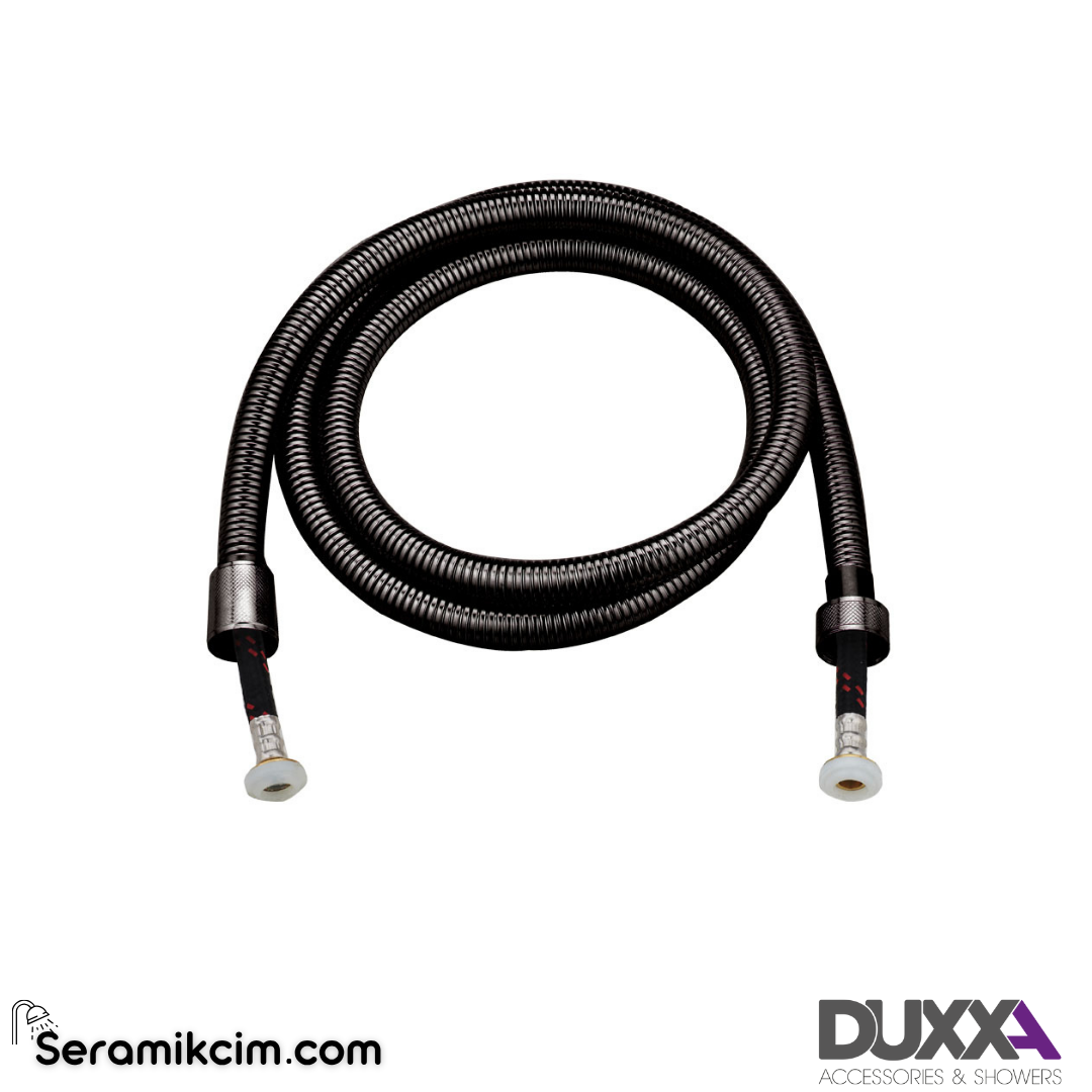 Duxxa 360 Dönerli Deluxe Mat Siyah Spiral 150 cm Örgülü D.720.MS - D.720.MS