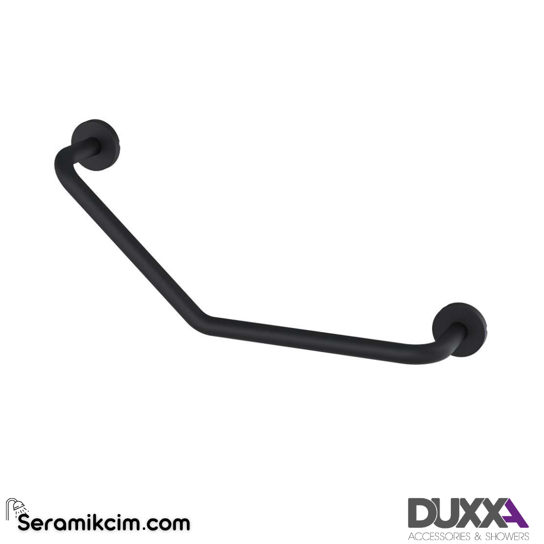 Duxxa Açılı Küvet Tutamağı Ø19 SS 304 Paslanmaz Siyah A.820.P.19.MS - A.820.P.19.MS