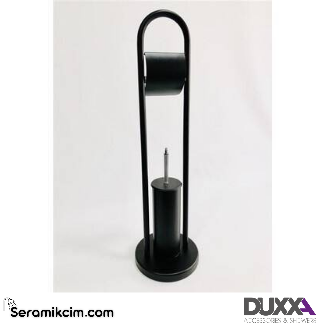 Duxxa Ayaklı Klozet Seti U Boru Siyah P.6002.MS - P.6002.MS