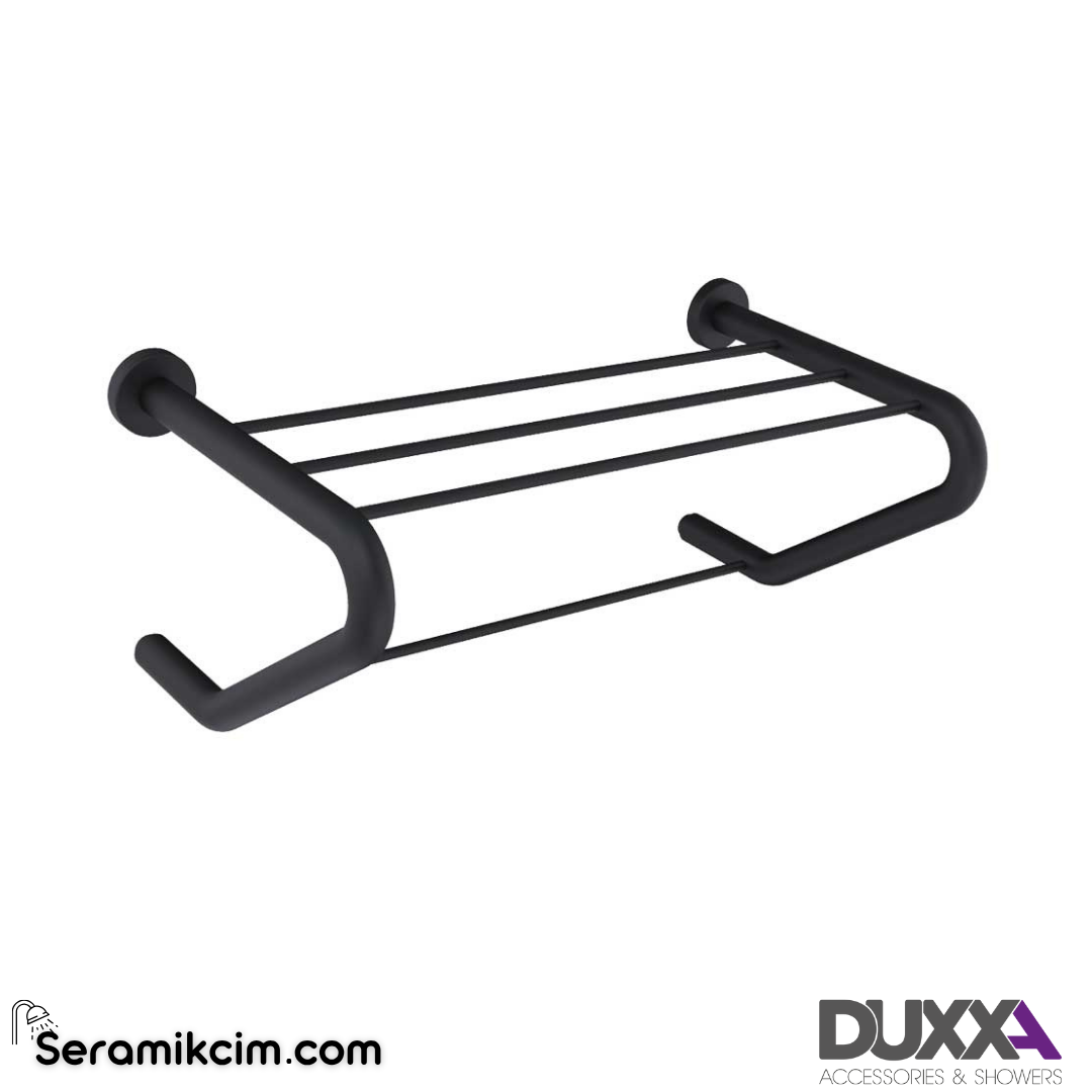 Duxxa Destekli Raf Havluluk Ø19 SS 304 Paslanmaz Siyah A.910.P.19.MS - A.910.P.19.MS