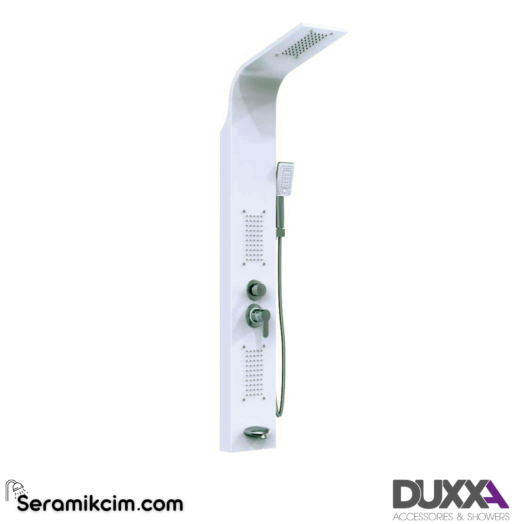 Duxxa Hydro Dikey Hidromasaj Steel 02 Kuğu Beyaz D.030.B - D.030.B