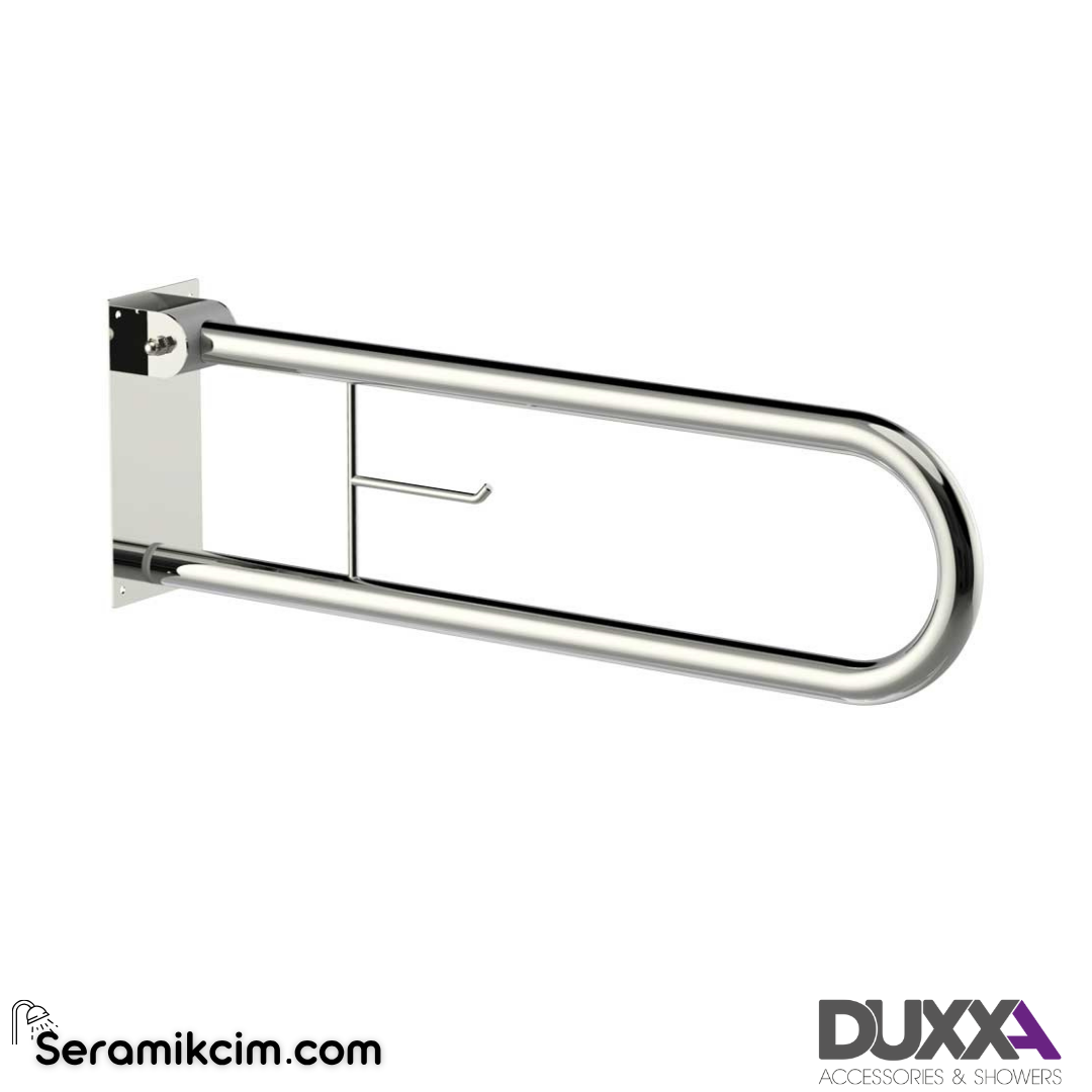 Duxxa Kağıtlıklı Mafsallı Tutunma Barı Ø32 - Mat Siyah P.33002.MS - P.33002.MS