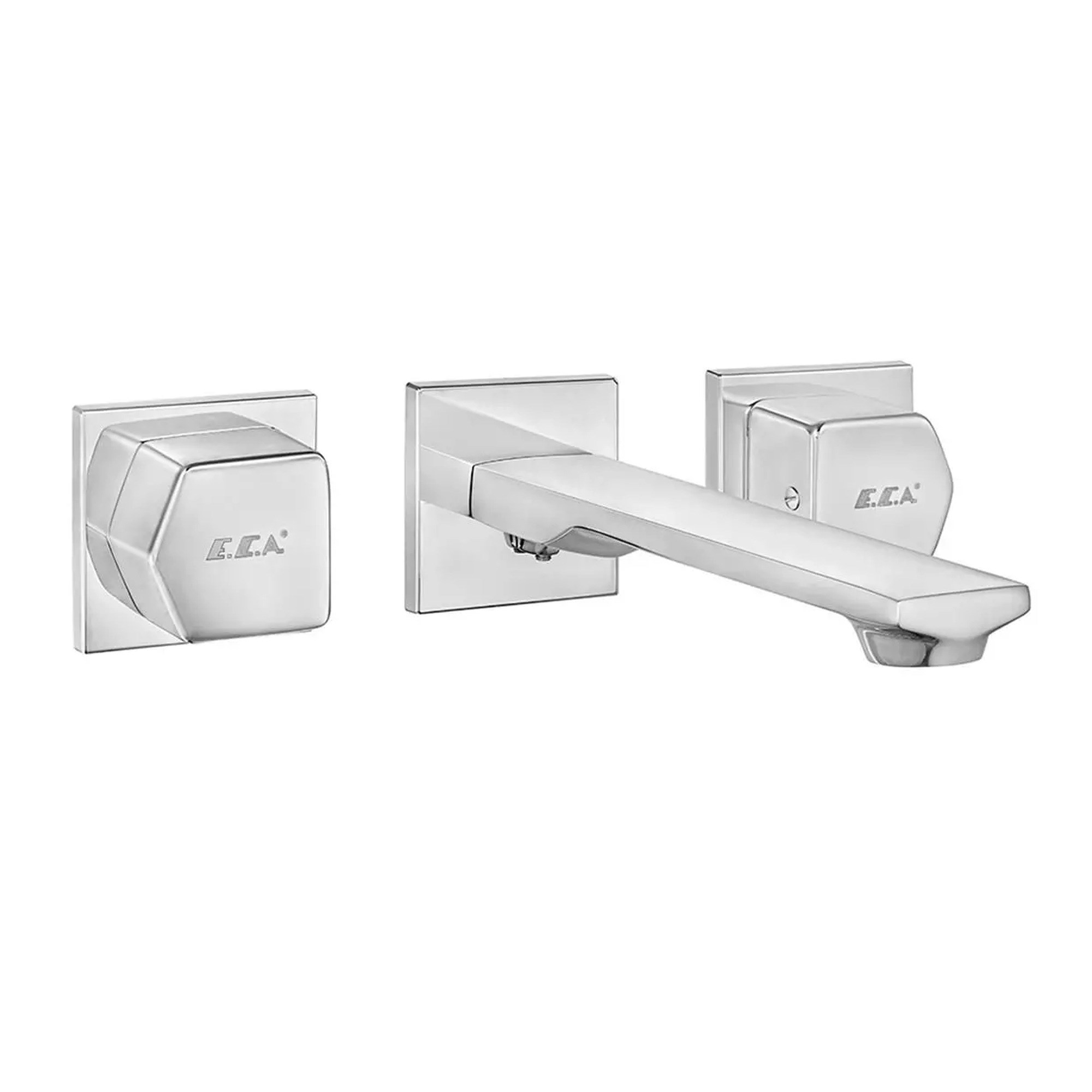 ECA Royal Ankastre Lavabo Bataryası Duvardan 3 Delikli - Düz Çıkış Uçlu Krom 102106666