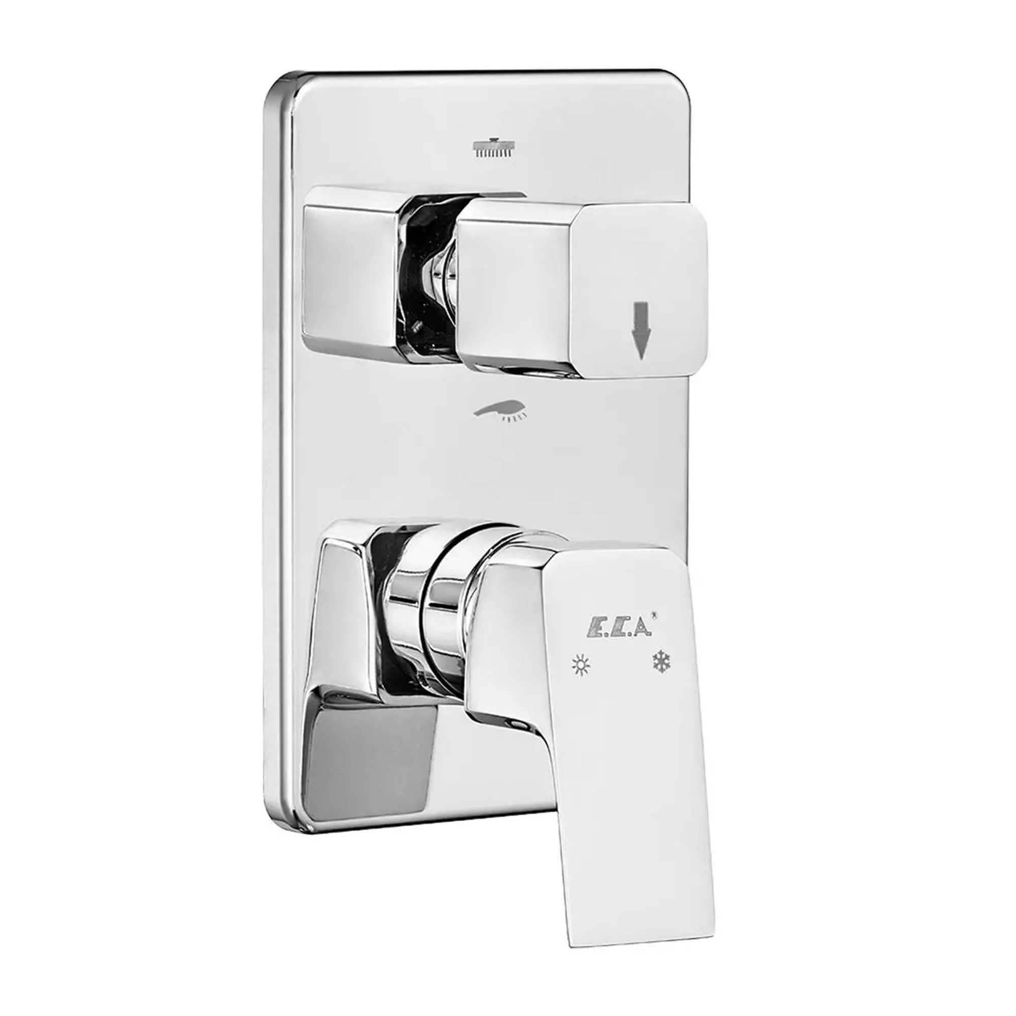 ECA Tiera Ankastre Banyo/Duş Bataryası Sıva Üstü Grubu - 2 Yollu Krom 102167235-KDE