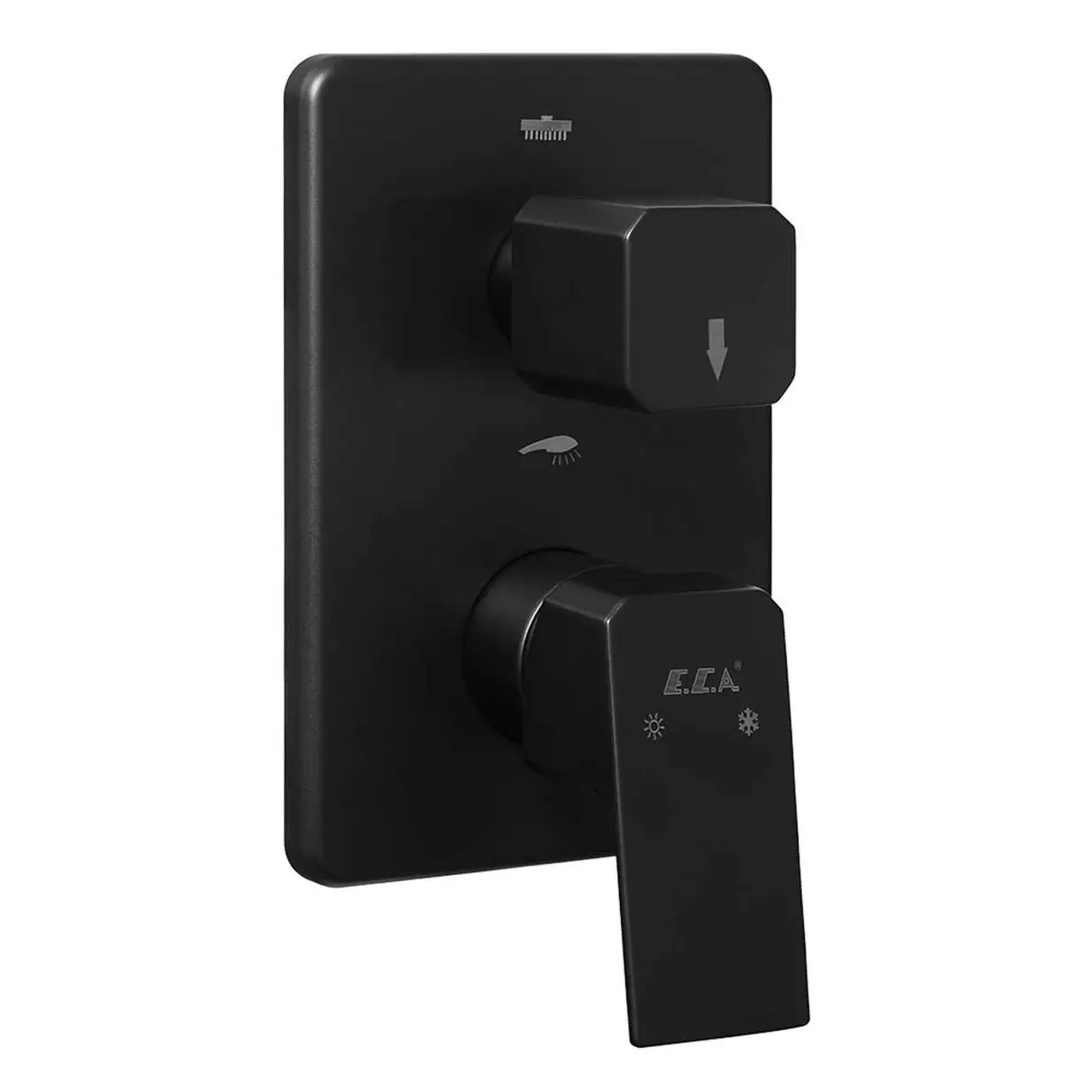 ECA Tiera Ankastre Banyo/Duş Bataryası Sıva Üstü Grubu - 2 Yollu Mat Siyah 102167235C1-KDE