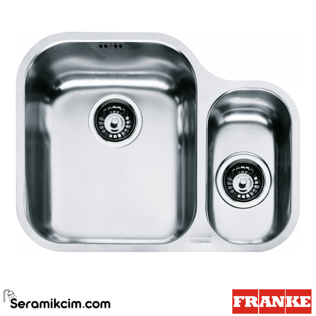 Franke Armonia AMX 160-34-17 Tezgahaltı Dikdörtgen1,5 Gözlü 580x450mm Paslanmaz Çelik Eviye İnox 122.0021.448