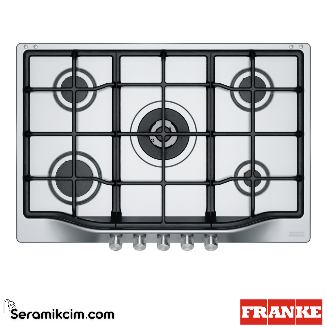Franke Trendline FHTL 755 4G TC XS C Tezgahüstü 5 Gözlü 750x510mm Gazlı Ocak Inox 106.0183.104