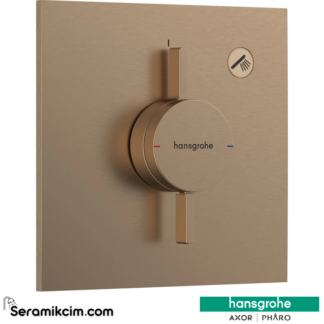 Hansgrohe Duoturn E Ankastre Banyo Bataryası 1 Çıkış Mat Bronz 75617140