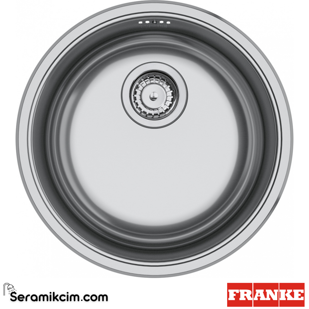 Franke Baccini ROX 610/110-38 Tezgahaltı Yuvarlak ⌀435mm Paslanmaz Çelik Eviye İnox 101.0692.523