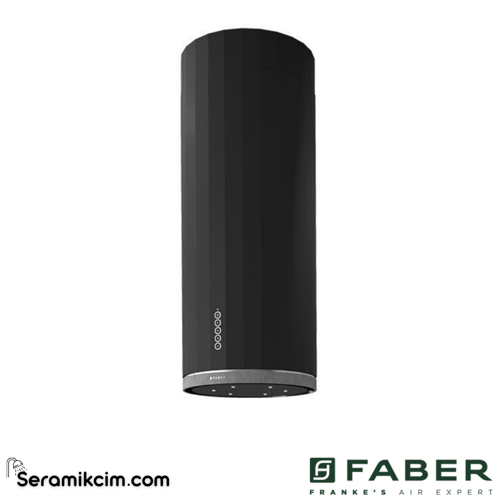 Faber Corinthia Isola EV8+ DG Matt/Concrete A37 ⌀370mm Ada Tipi Davlumbaz Koyu Mat Gri / Beton Gri - 110.0456.220