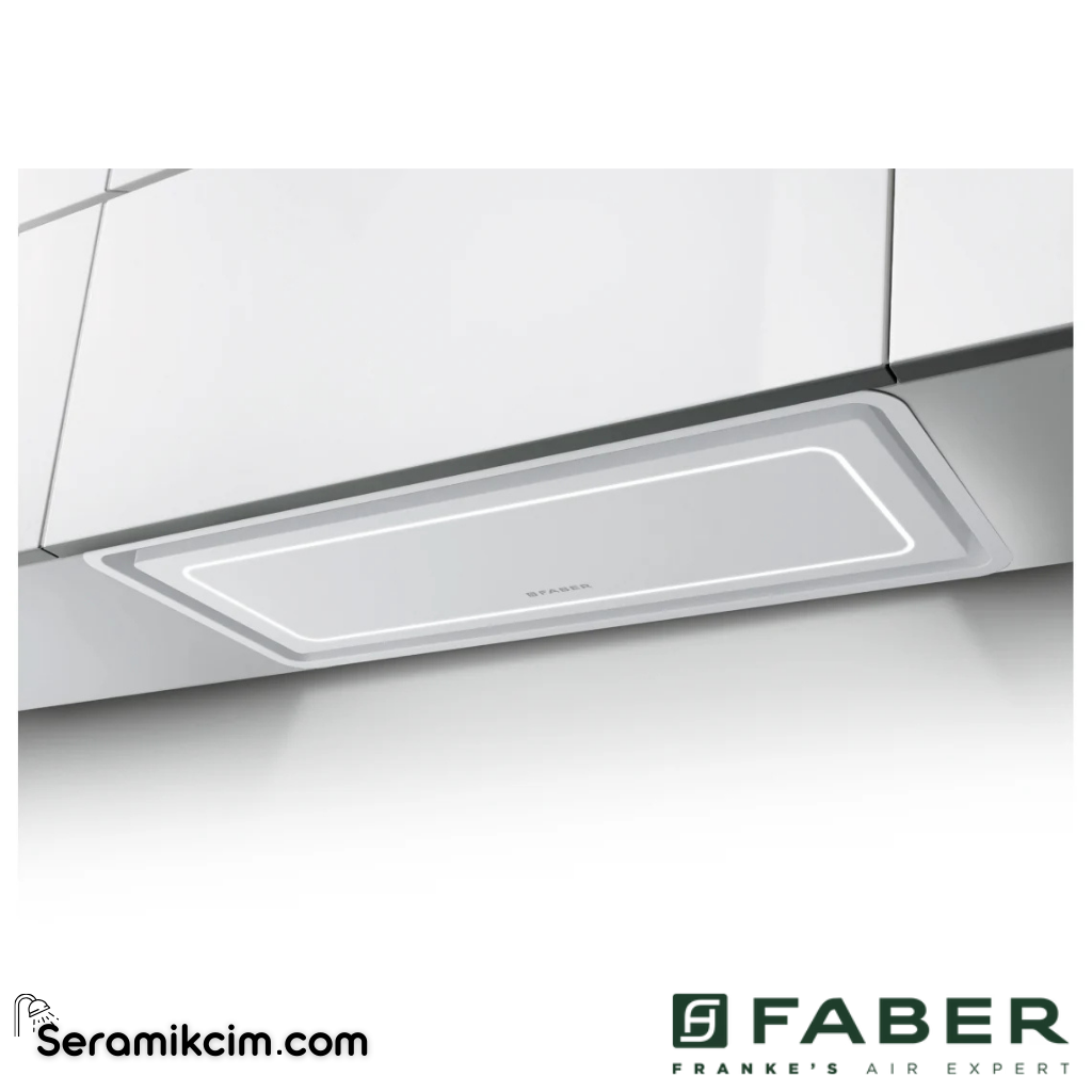 Faber In-Light EV8+WH Matt A70 700x285mm Ankastre Davlumbaz Mat Beyaz - 110.0456.218