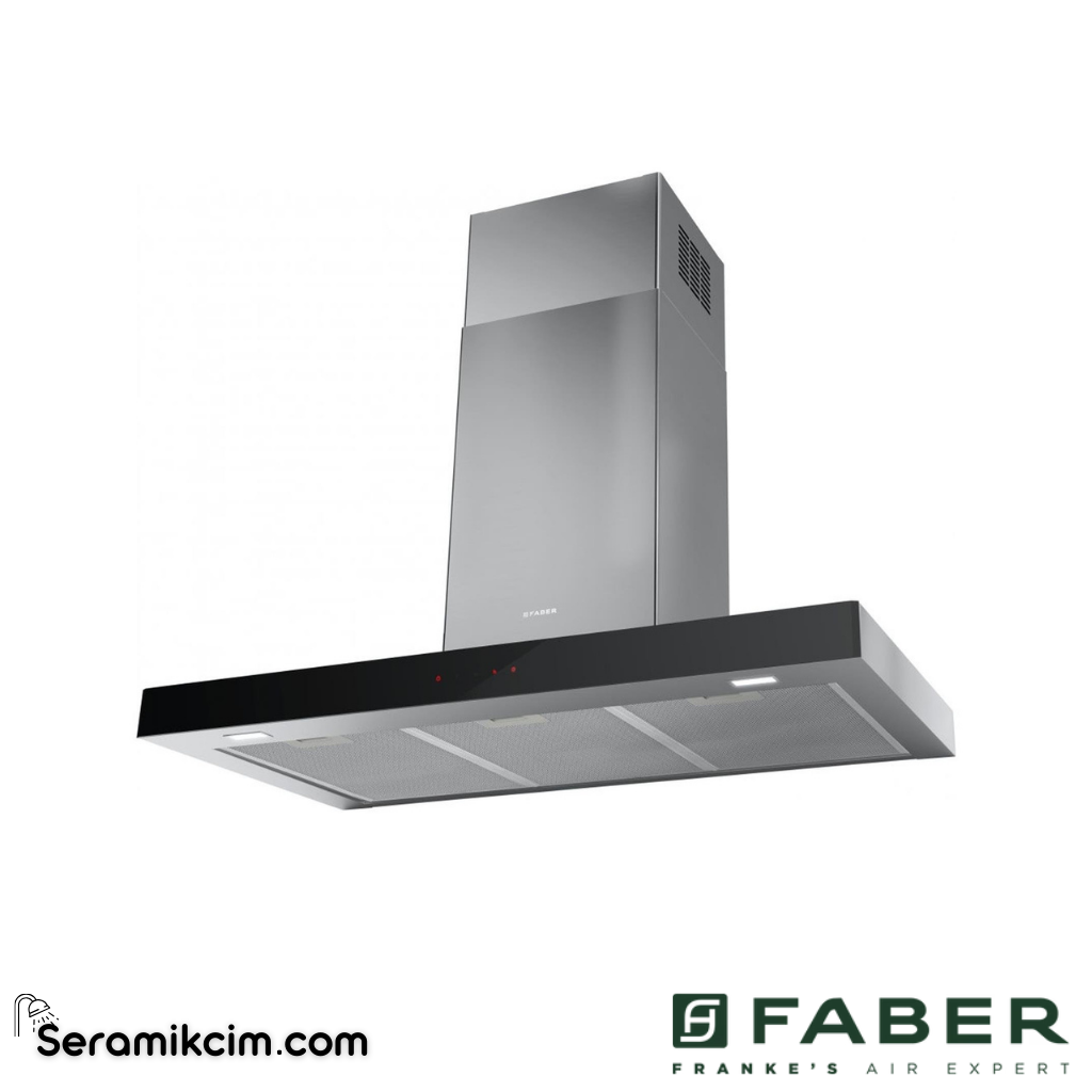 Faber Stilo Glass Smart SMART X/V A90 898x455mm Duvar Tipi Davlumbaz Paslanmaz Çelik / Cam - 325.0617.016