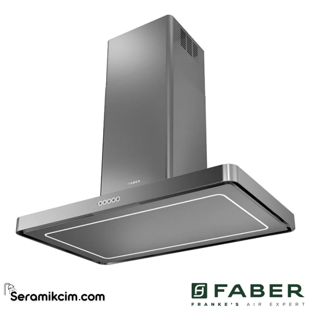 Faber T-Light Isola EV8+ X A100 998x598mm Ada Tipi Davlumbaz Paslanmaz Çelik - 110.0456.264