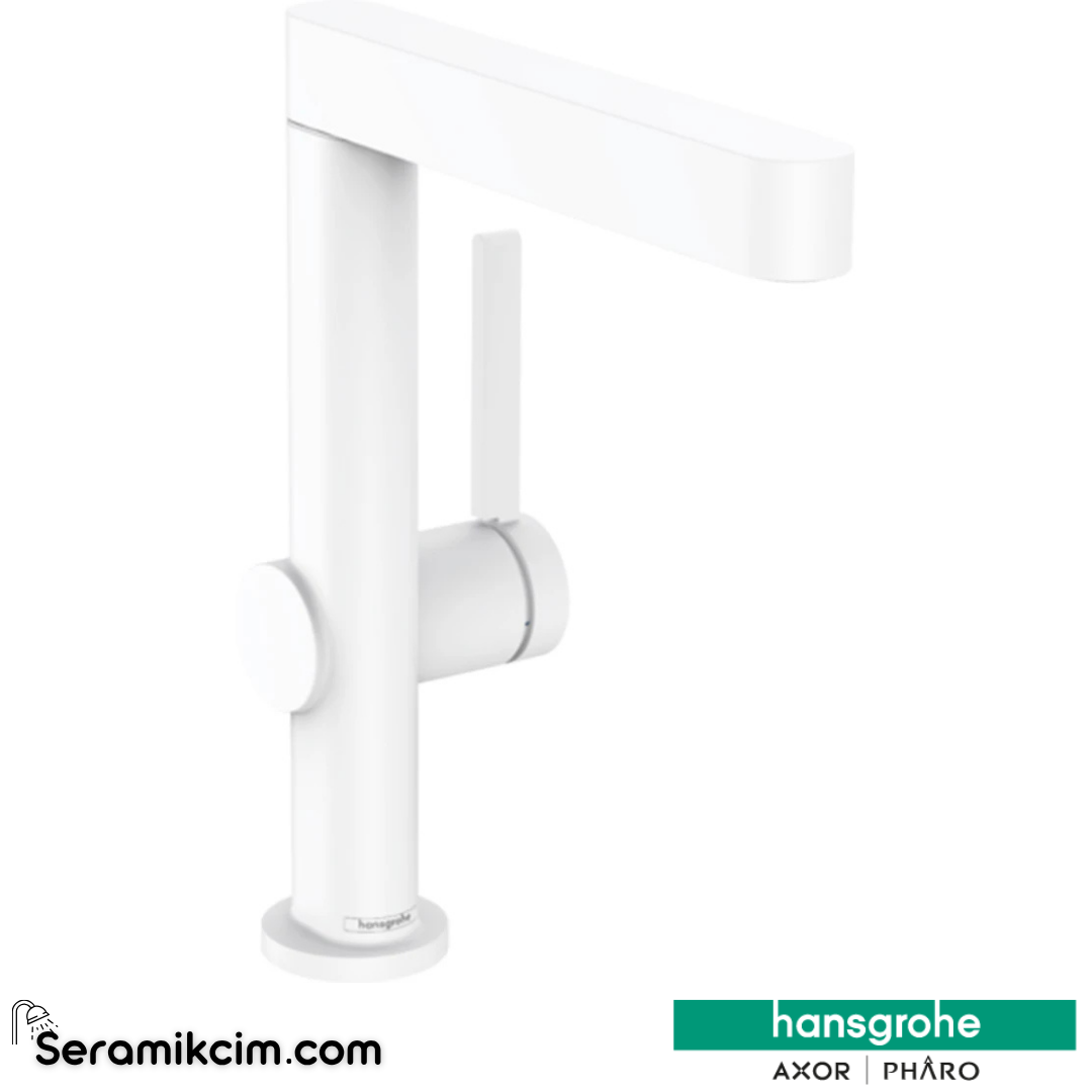 Hansgrohe Finoris Çanak Lavabo Bataryası 230 Bas-Aç Gider Seti İle Mat Beyaz 76060700
