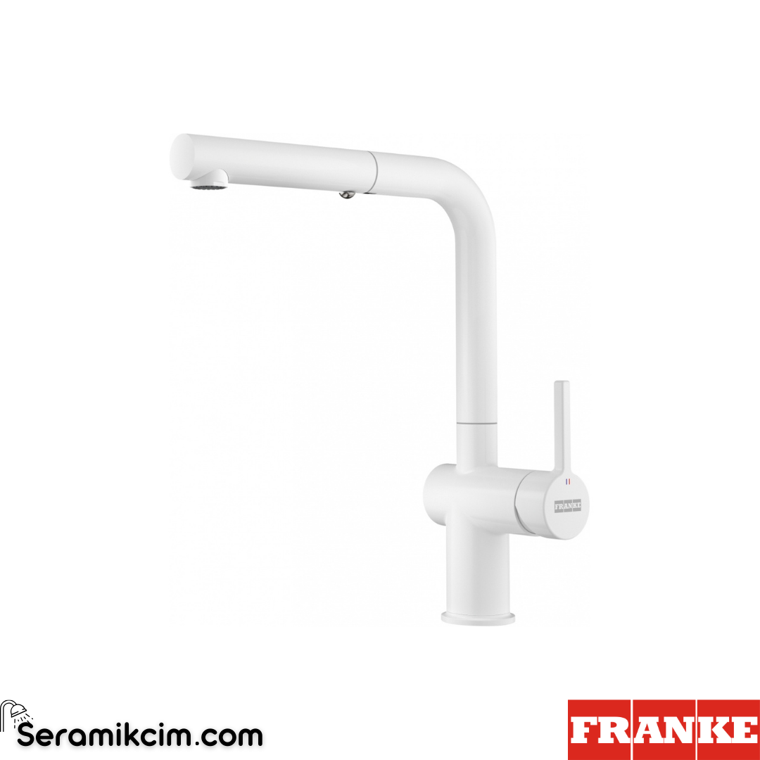 Franke Active Plus Metalic Doccia Spiralli Mutfak Armatürü Mat Beyaz 115.0653.383