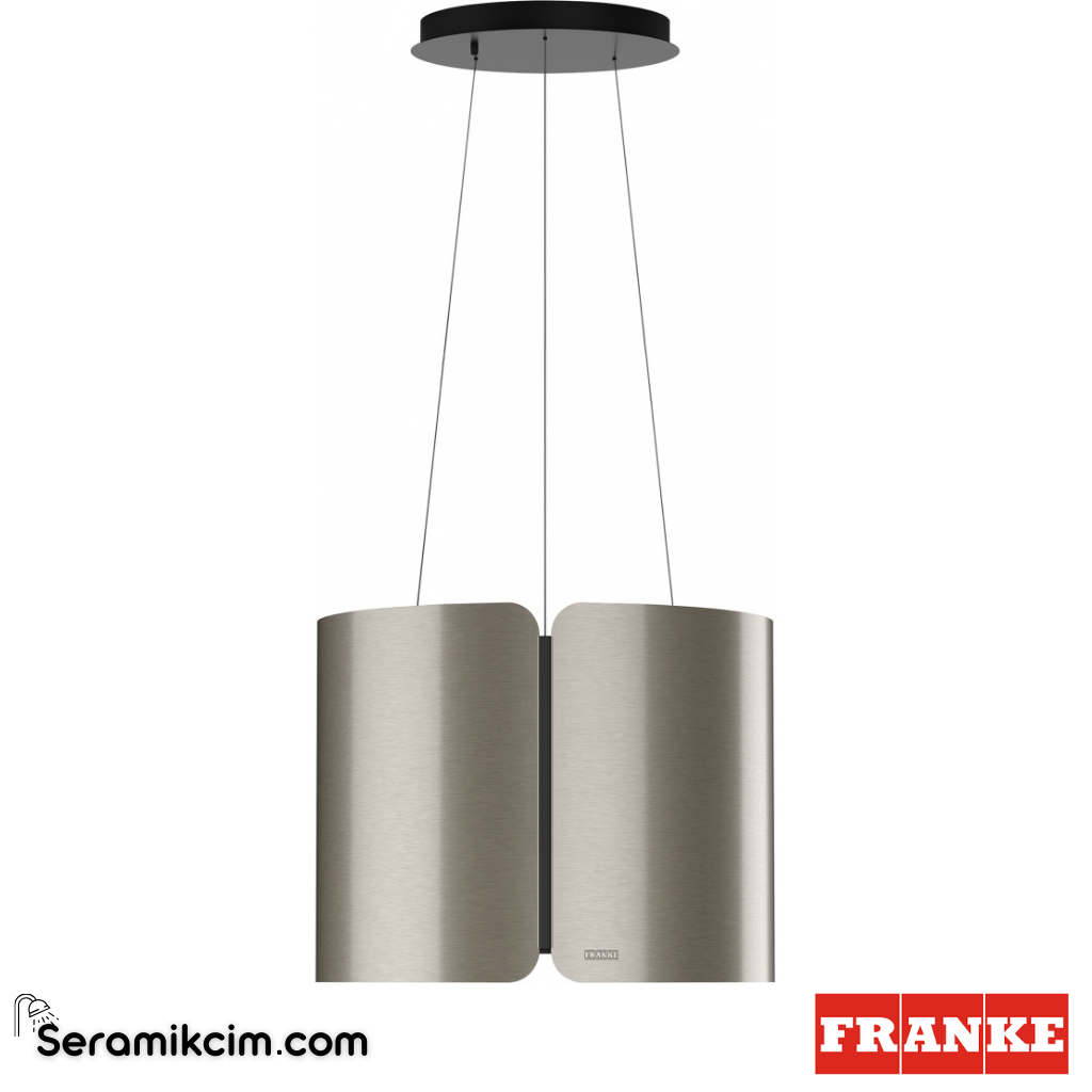 Franke Ada Smart FSMS F42 SS/BK MATT ⌀420mm Ada Tipi Davlumbaz Inox 345.0654.870 - 345.0654.870