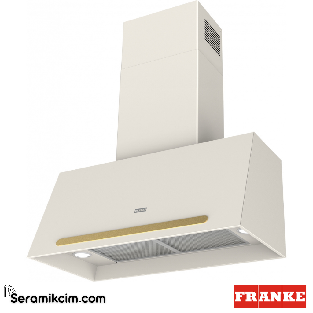 Franke Classicline FCO 70 PW/G 698x350mm Duvar Tipi Renkli Davlumbaz Krem / Altın 321.0697.173 - 321.0697.173