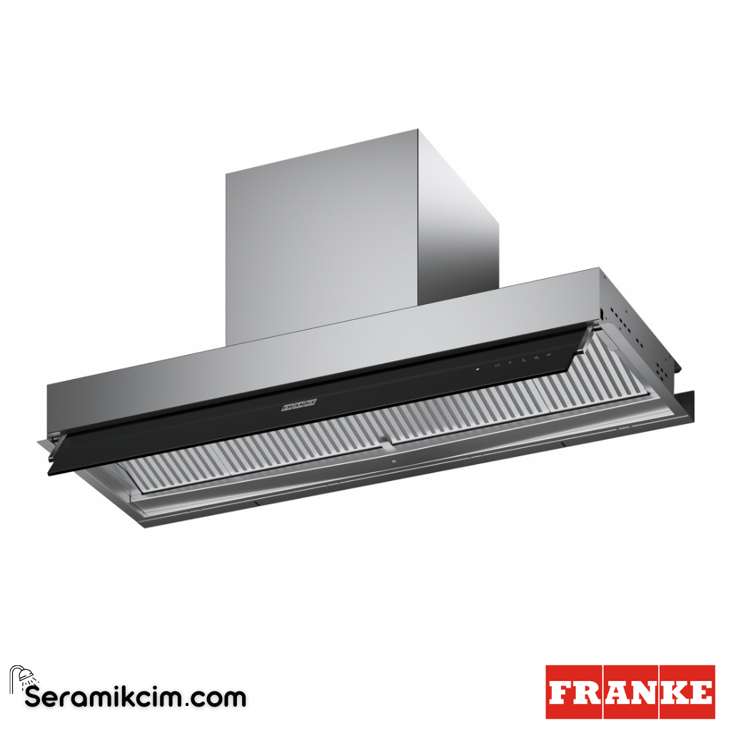 Franke Drip Free FMY DRIP-FREE 90 KL 900x320mm Ankastre Davlumbaz Paslanmaz Çelik / Siyah Cam 305.0705.340 - 305.0705.340