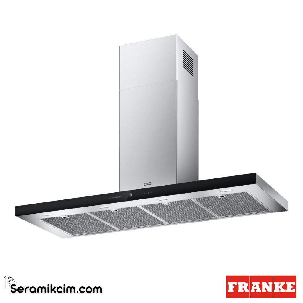 Franke Format Plus FTLN H45 X/BK A 120 1198x454mm Duvar Tipi Davlumbaz Siyah Cam / Inox 325.0657.265 - 325.0657.265