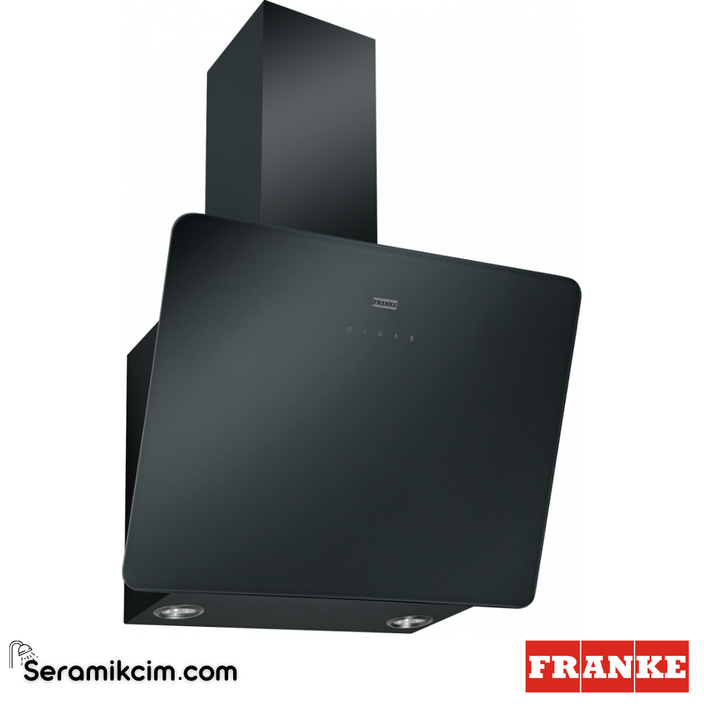 Franke Glass Vertical FPJ 615 V BK A/600 598x385mm Duvar Tipi Eğimli Cam Davlumbaz Siyah Cam 110.0361.890 - 110.0361.890