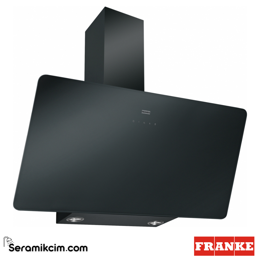 Franke Glass Vertical FPJ 915 V BK A/900 898x385mm Duvar Tipi Eğimli Cam Davlumbaz Siyah Cam 110.0361.902 - 110.0361.902