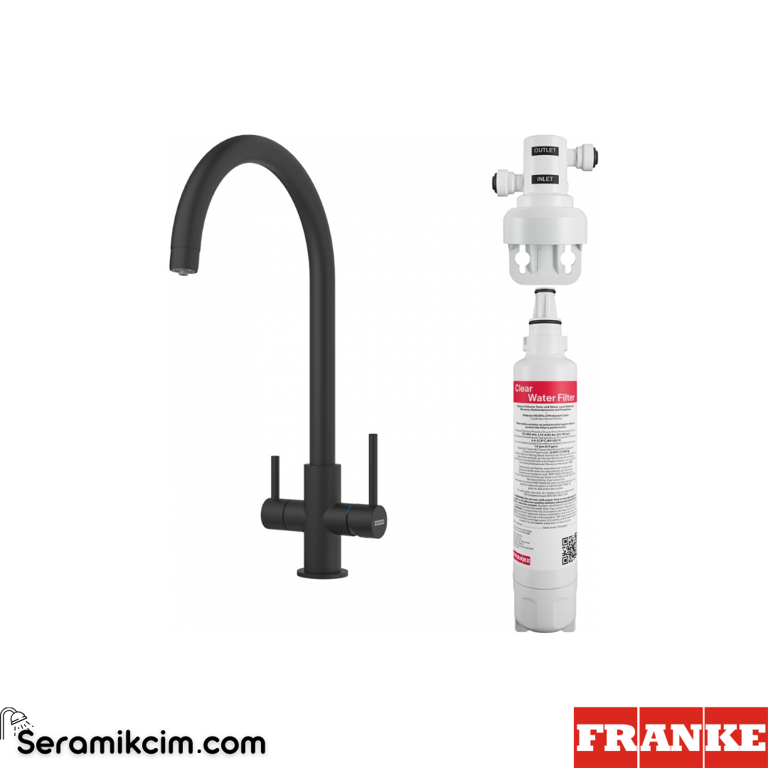Franke Lina Clear Water Mutfak Armatürü Mat Siyah 160.0702.681