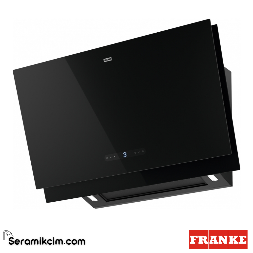 Franke Maris 2.0 Pro FMA 2.0 PRO 907 BK 898x424mm Duvar Tipi Eğimli Cam Davlumbaz Siyah Cam 330.0682.357 - 330.0682.357