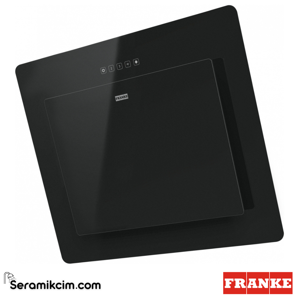 Franke Maris Neo FNO 605 BK 598x344mm Duvar Tipi Eğimli Cam Davlumbaz Siyah Cam 330.0591.778 - 330.0591.778