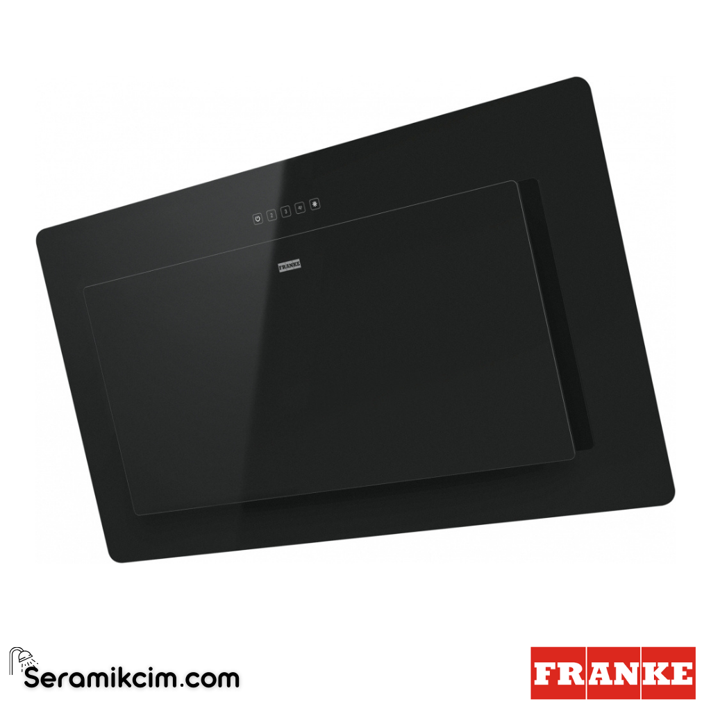 Franke Maris Neo FNO 905 BK 898x344mm Duvar Tipi Eğimli Cam Davlumbaz Siyah Cam 330.0591.773 - 330.0591.773