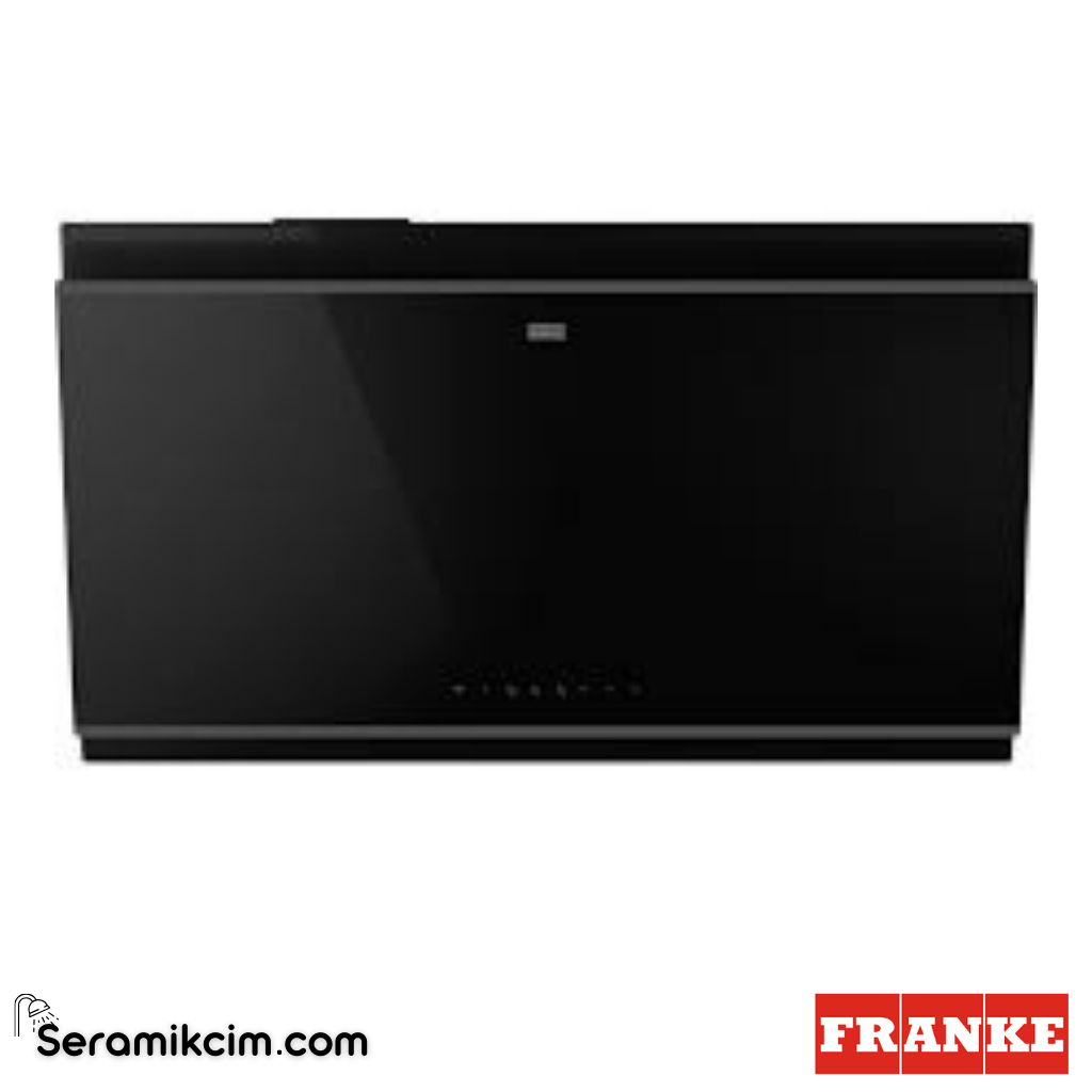 Franke Mythos Air Hub FVMY AH BK F90 898x331mm Duvar Tipi Eğimli Cam Davlumbaz Siyah Cam 330.0679.324 - 330.0679.324