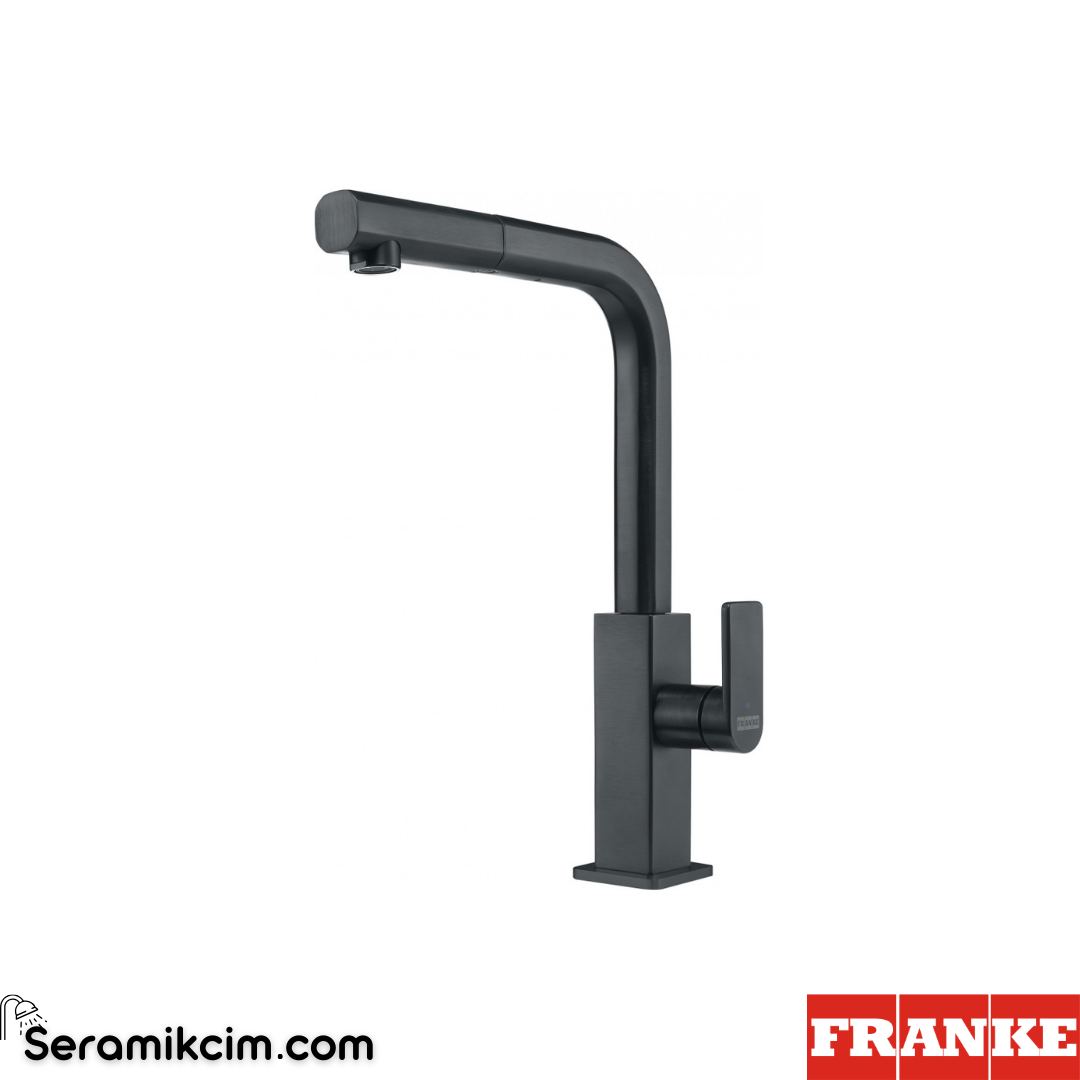 Franke Mythos Doccia Spiralli Mutfak Armatürü Çelik Siyah 115.0550.442