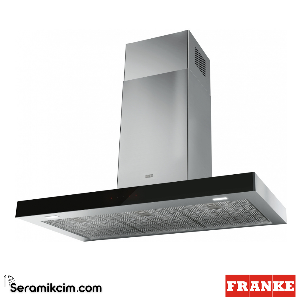 Franke Mythos FCR 925 TC BK/XS NG/900 898x455mm Duvar Tipi Davlumbaz Siyah Cam / Inox 325.0654.002 - 325.0654.002