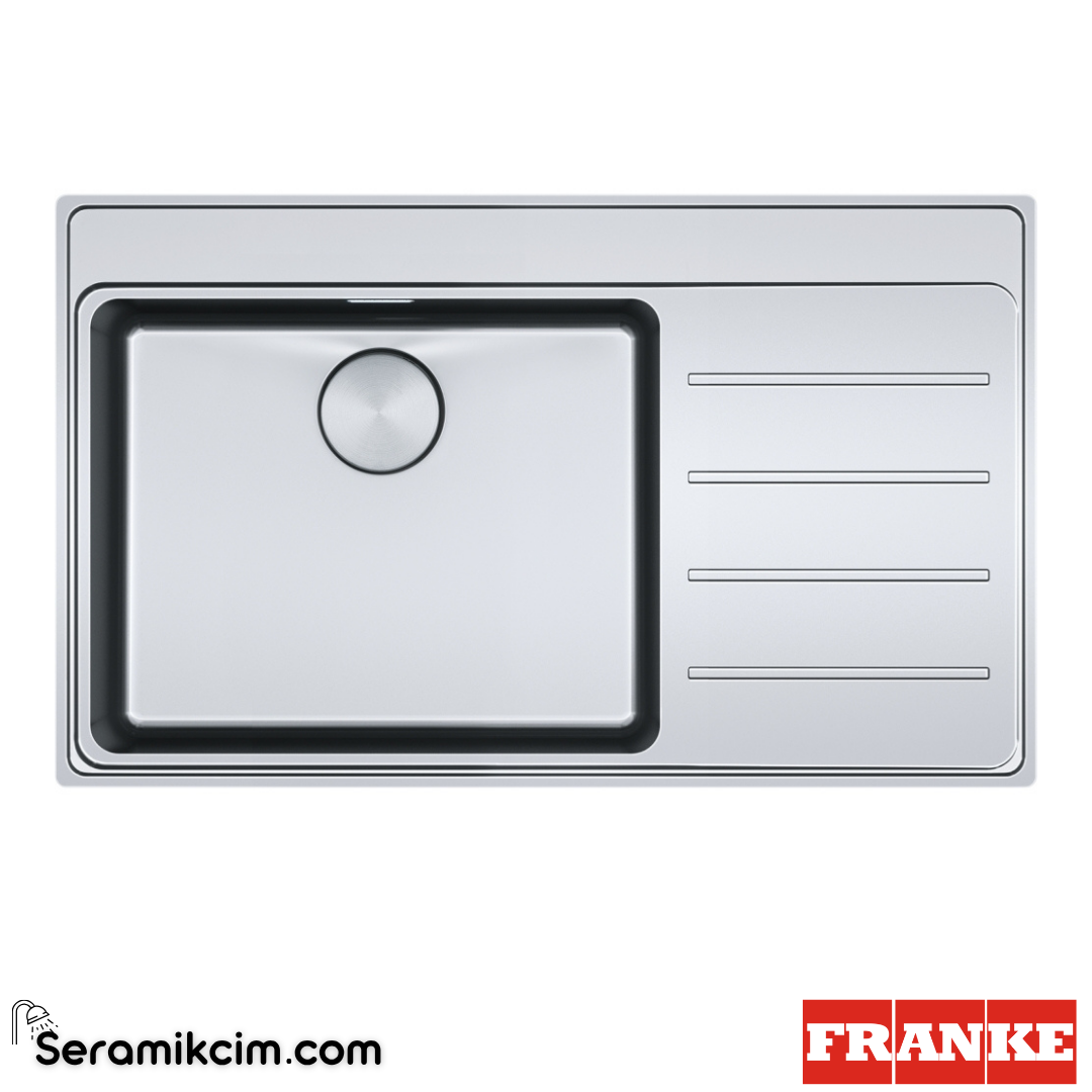 Franke Mythos MYX 211-86 TPL SAĞ Tezgahüstü-Tezgaha Sıfır 1 Gözlü Sağ Damlalıklı 860x520mm Paslanmaz Çelik Eviye İnox 127.0638.908127.0638.908