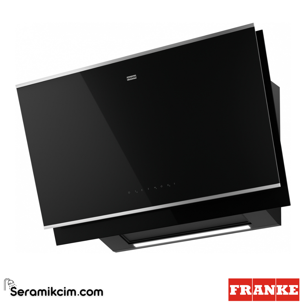 Franke Mythos Pro K-LINK FMY PRO 907 FM BK/IX KL 898x426mm Duvar Tipi Eğimli Cam Davlumbaz Siyah Cam / Inox 330.0705.064 - 330.0705.064