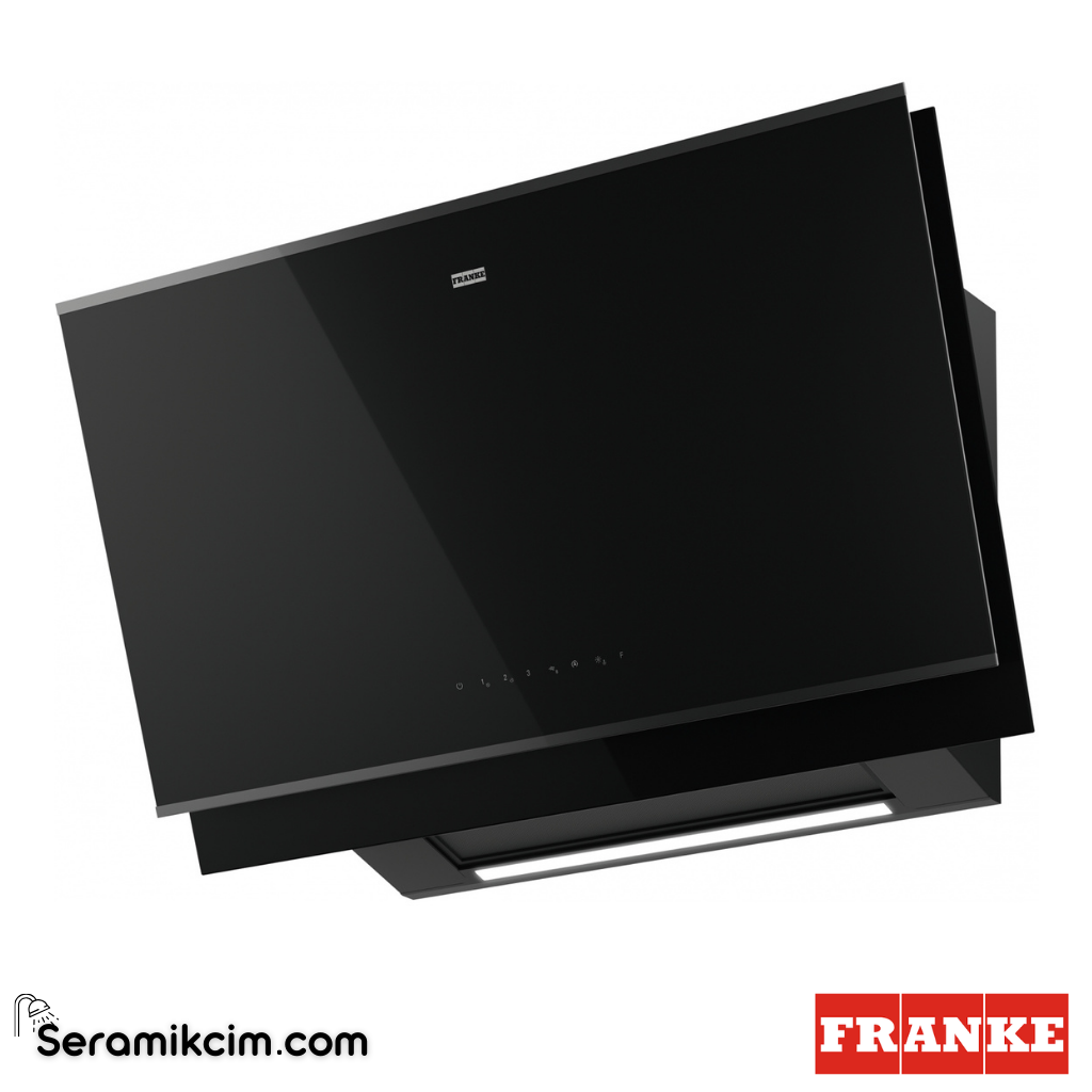 Franke Mythos Pro K-LINK FMY PRO 907 FM BK/BK MATT KL 898x426mm Duvar Tipi Eğimli Cam Davlumbaz Siyah Cam / Siyah 330.0705.065 - 330.0705.065
