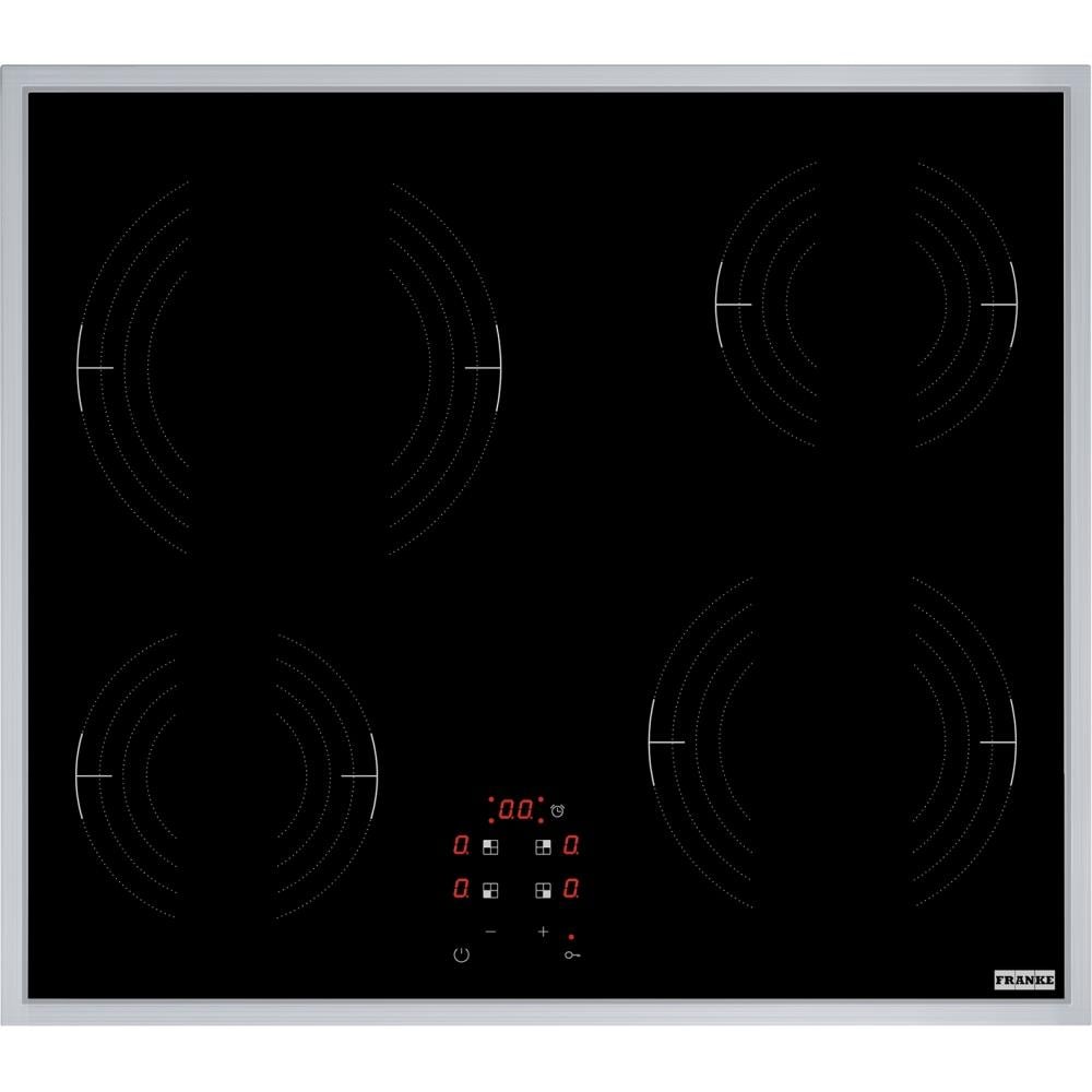 Franke Ocak Cam Seramik Frsm 604 C T Xs Sıyah Cam Inox Çerçeveli 108.0669.350