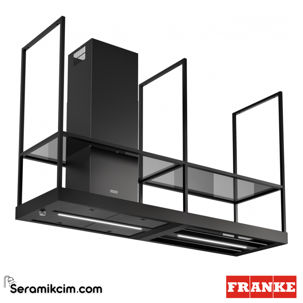 Franke T-Shelf FMY BK MATT F180 1796x520mm Ada Tipi Davlumbaz Mat Siyah 325.0678.073 - 325.0678.073